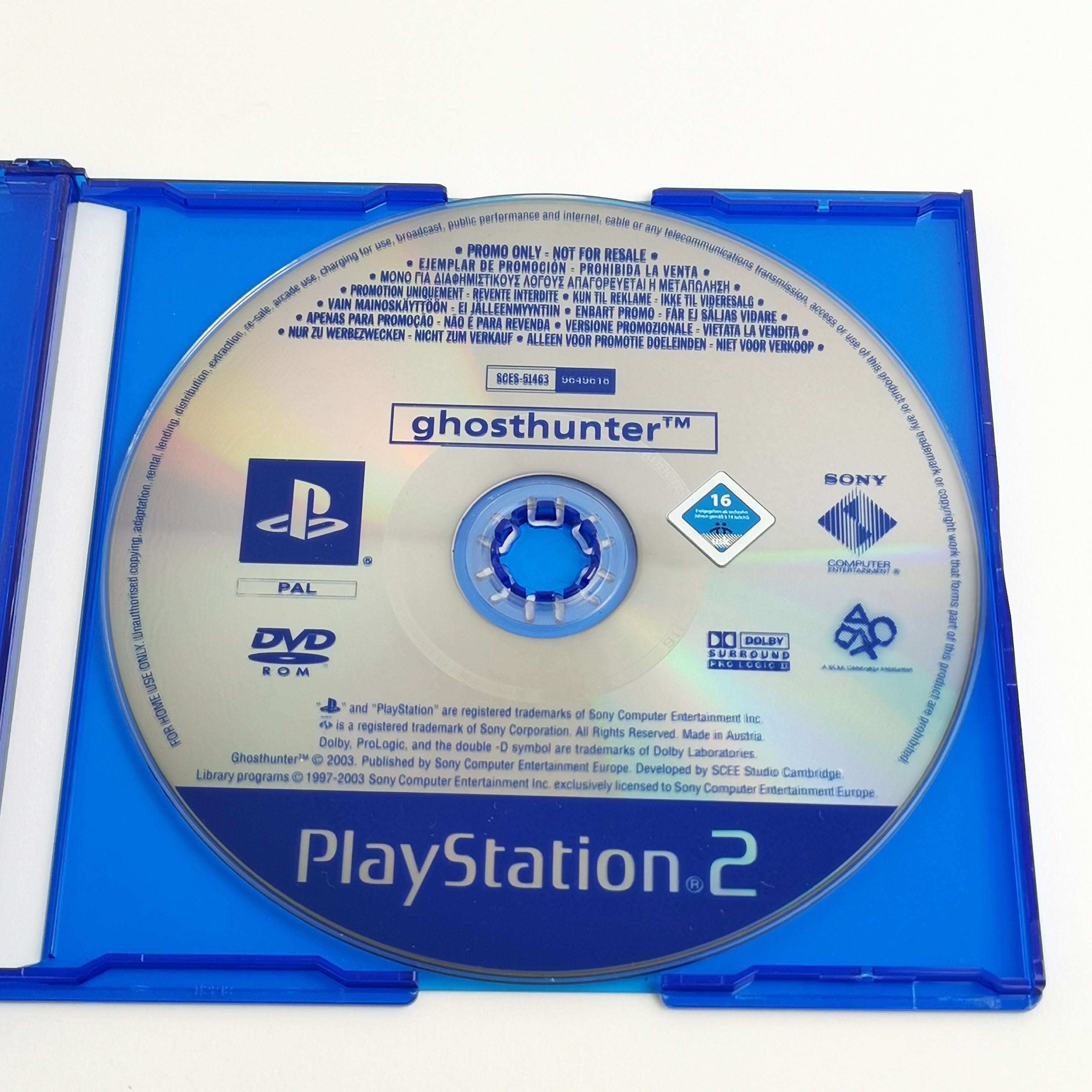 Sony Playstation 2 Promo Spiel Ghosthunter Vollversion PAL