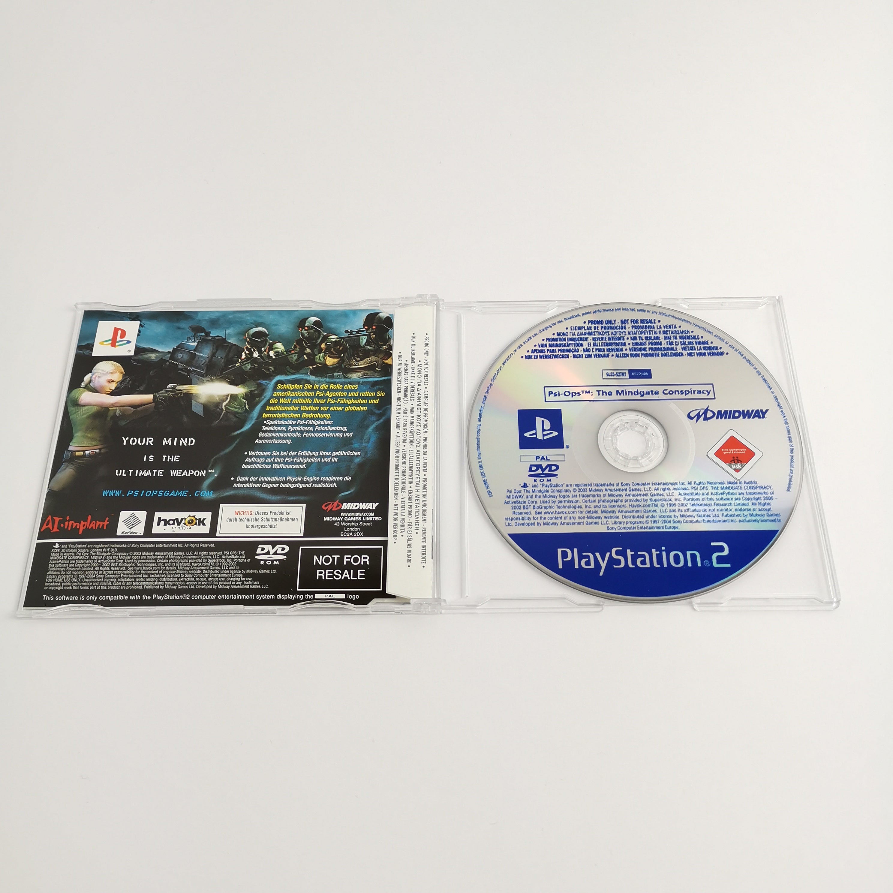 Playstation 2 Spiel – Psi-Ops The Mindgate Conspiracy OVP
