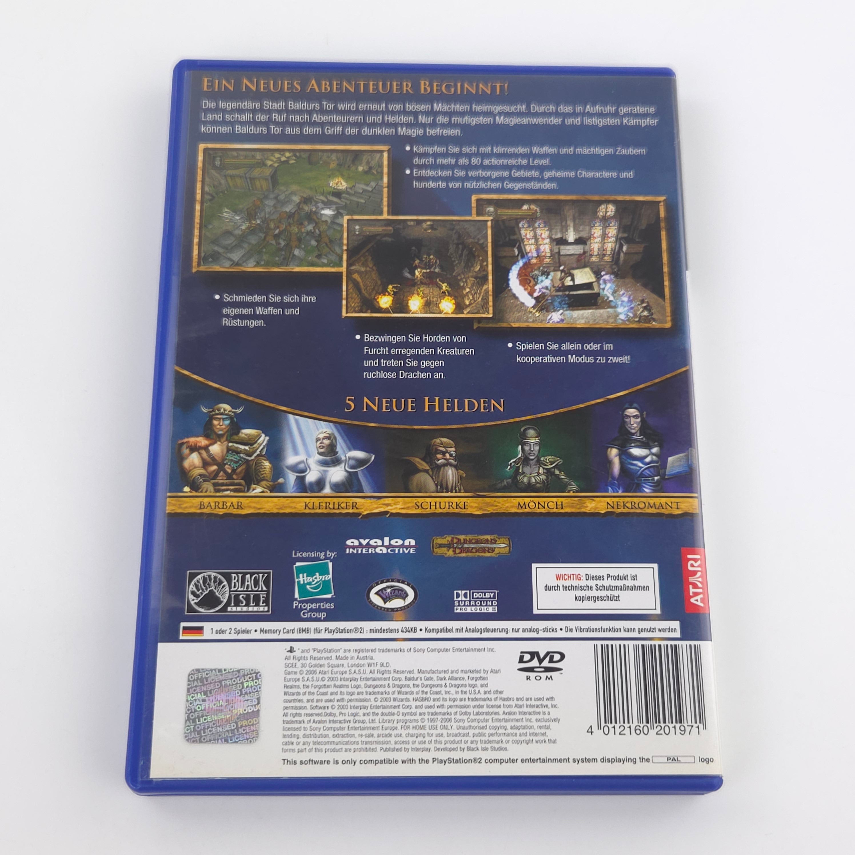 Playstation 2 Spiel – Baldurs Gate Dark Alliance II (OVP)