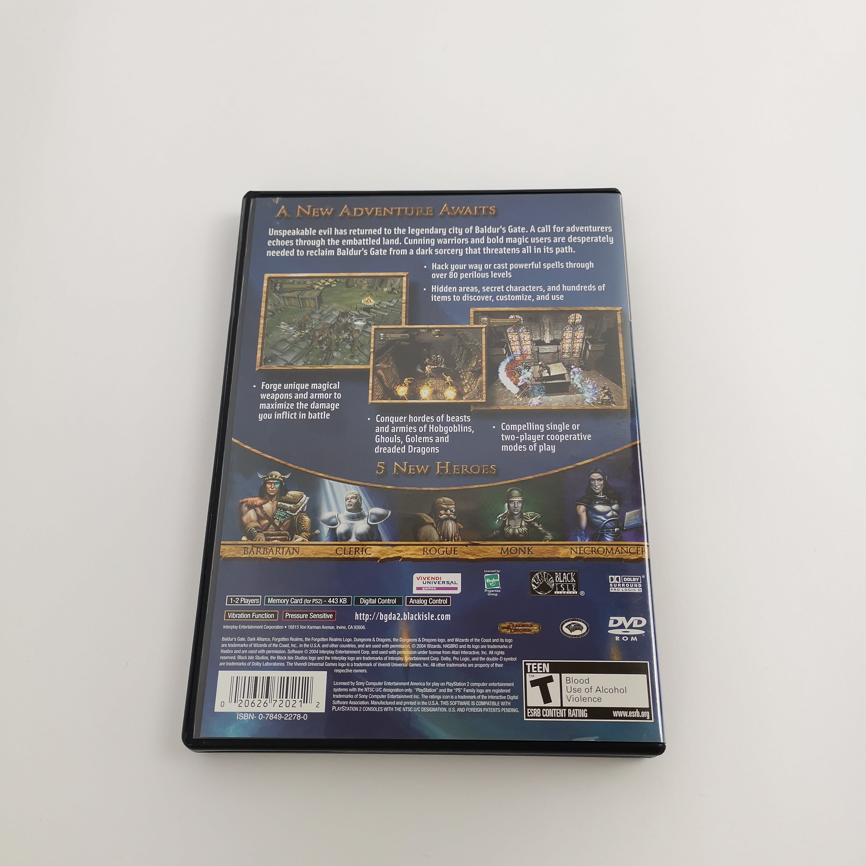 Playstation 2 Spiel – Baldurs Gate Dark Alliance OVP NTSC