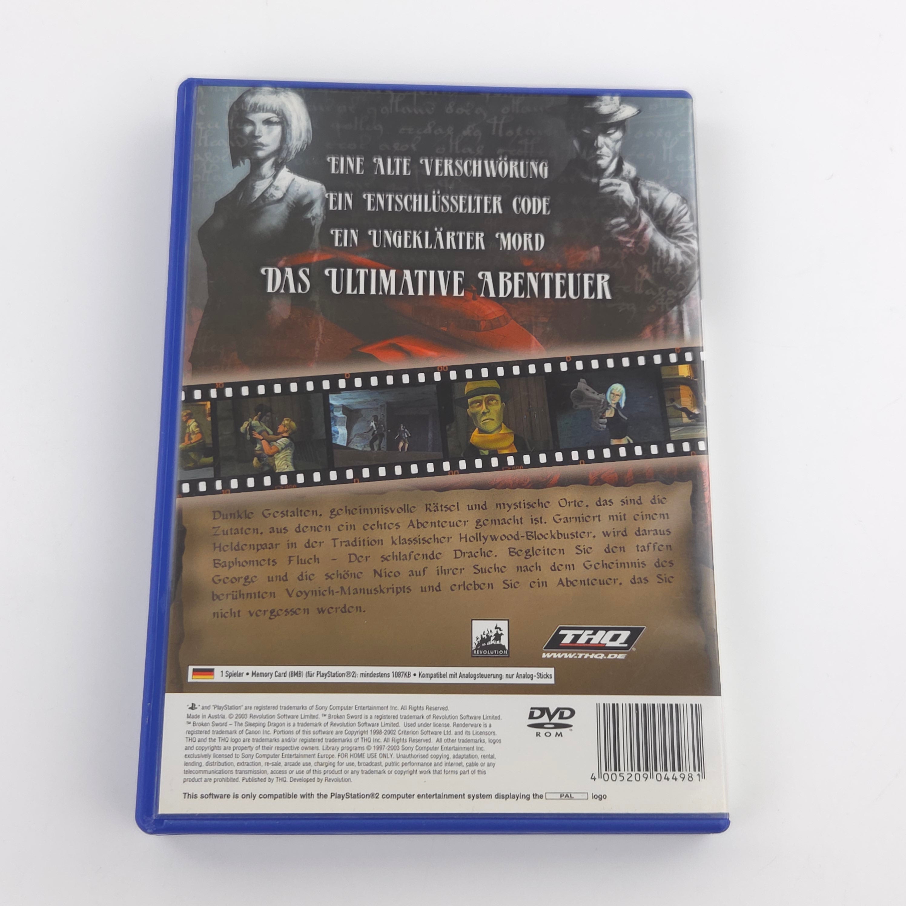 Playstation 2 Spiel – Baphomets Fluch Der Schlafende Drache