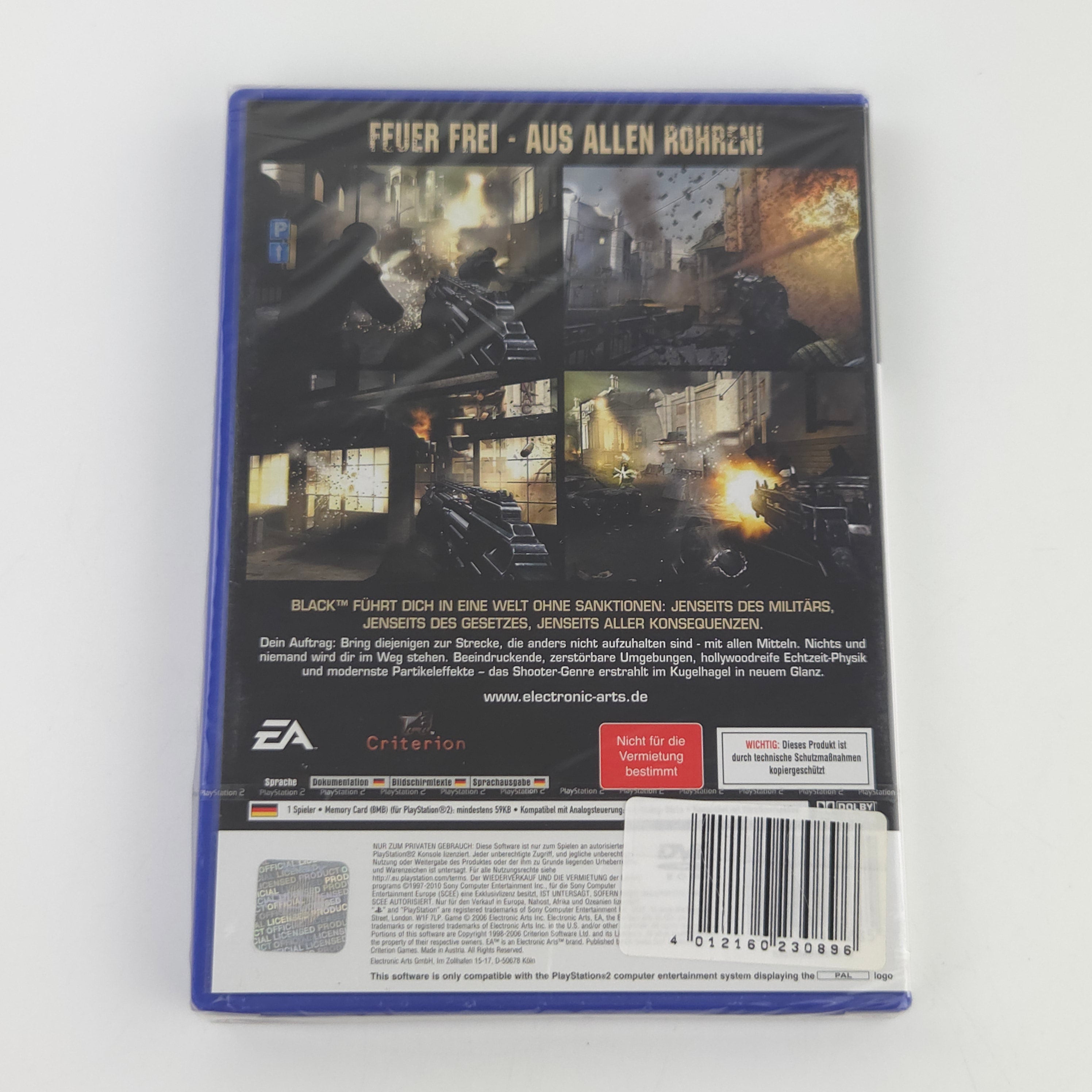Playstation 2 Spiel Black PS2 OVP NEU SEALED PAL DE USK18