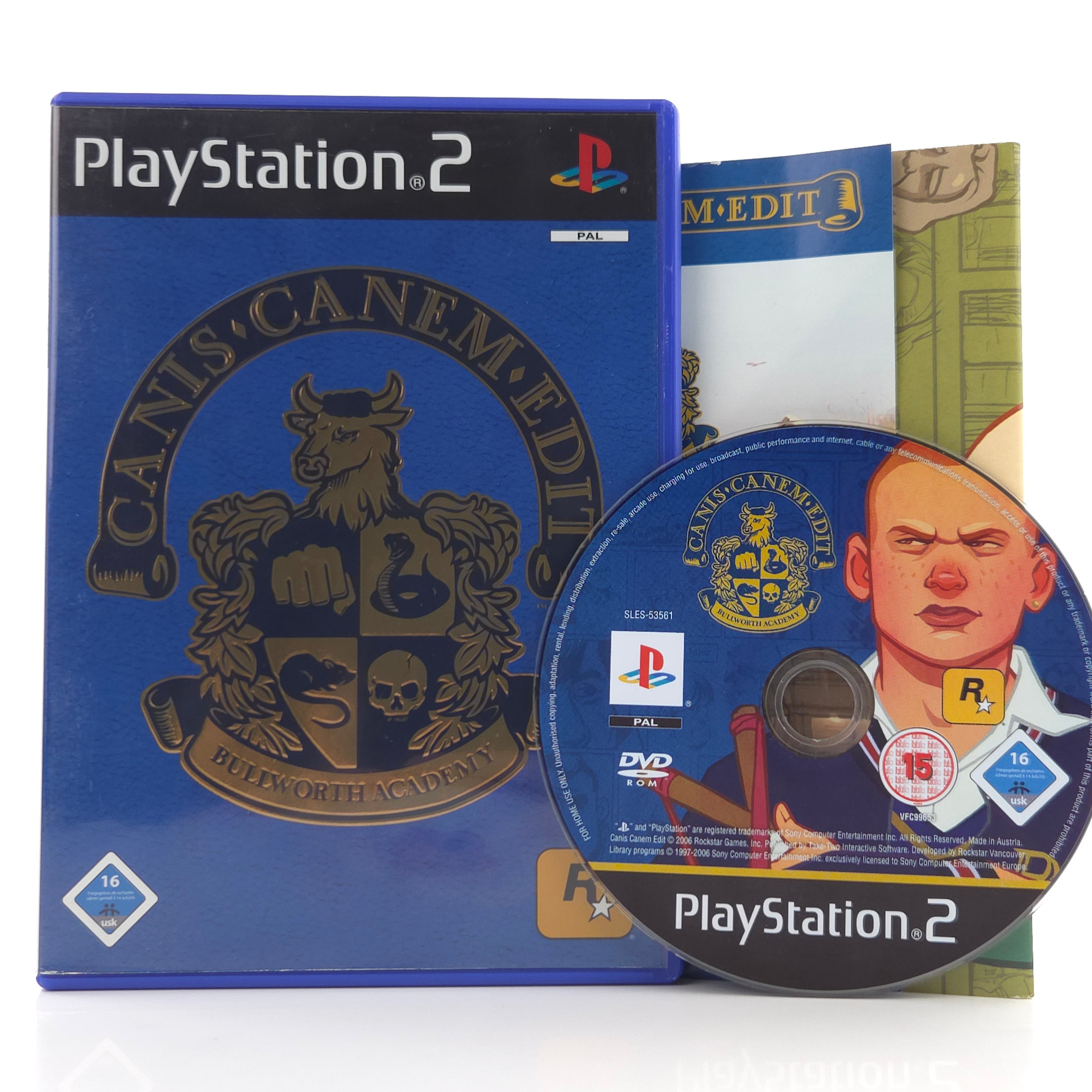 Playstation 2 Spiel Canis Canem Edit Bullworth PS2 OVP