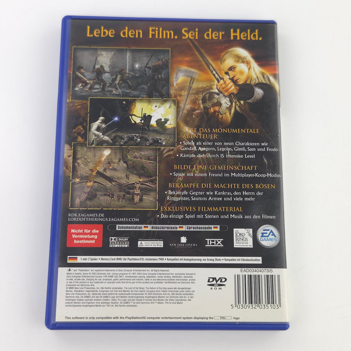 Playstation 2 Spiel Der Herr Der Ringe OVP