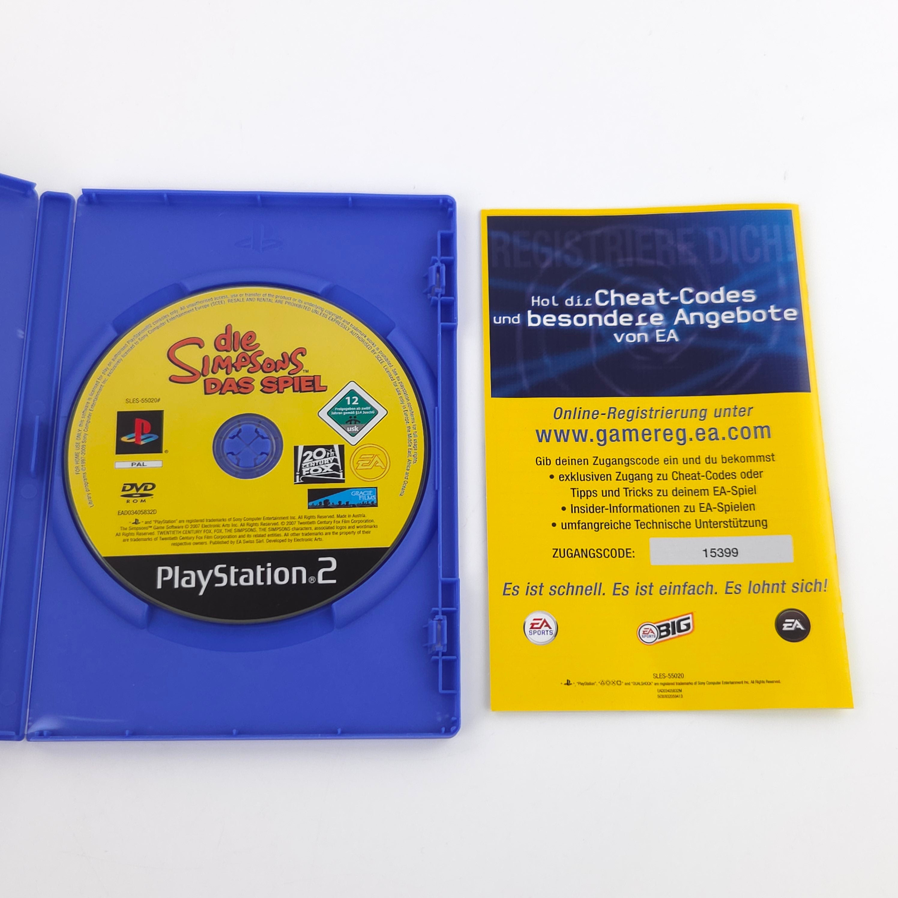 Playstation 2 Spiel – Die Simpsons Das Spiel (PS2 OVP)