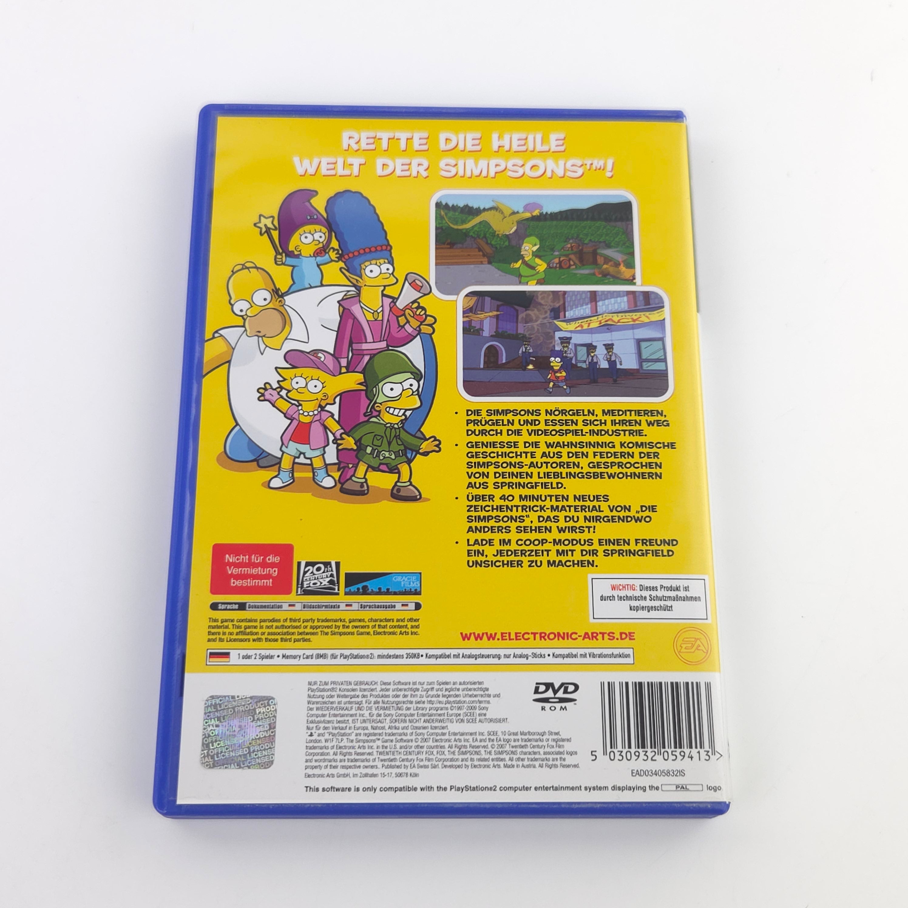 Playstation 2 Spiel – Die Simpsons Das Spiel (PS2 OVP)