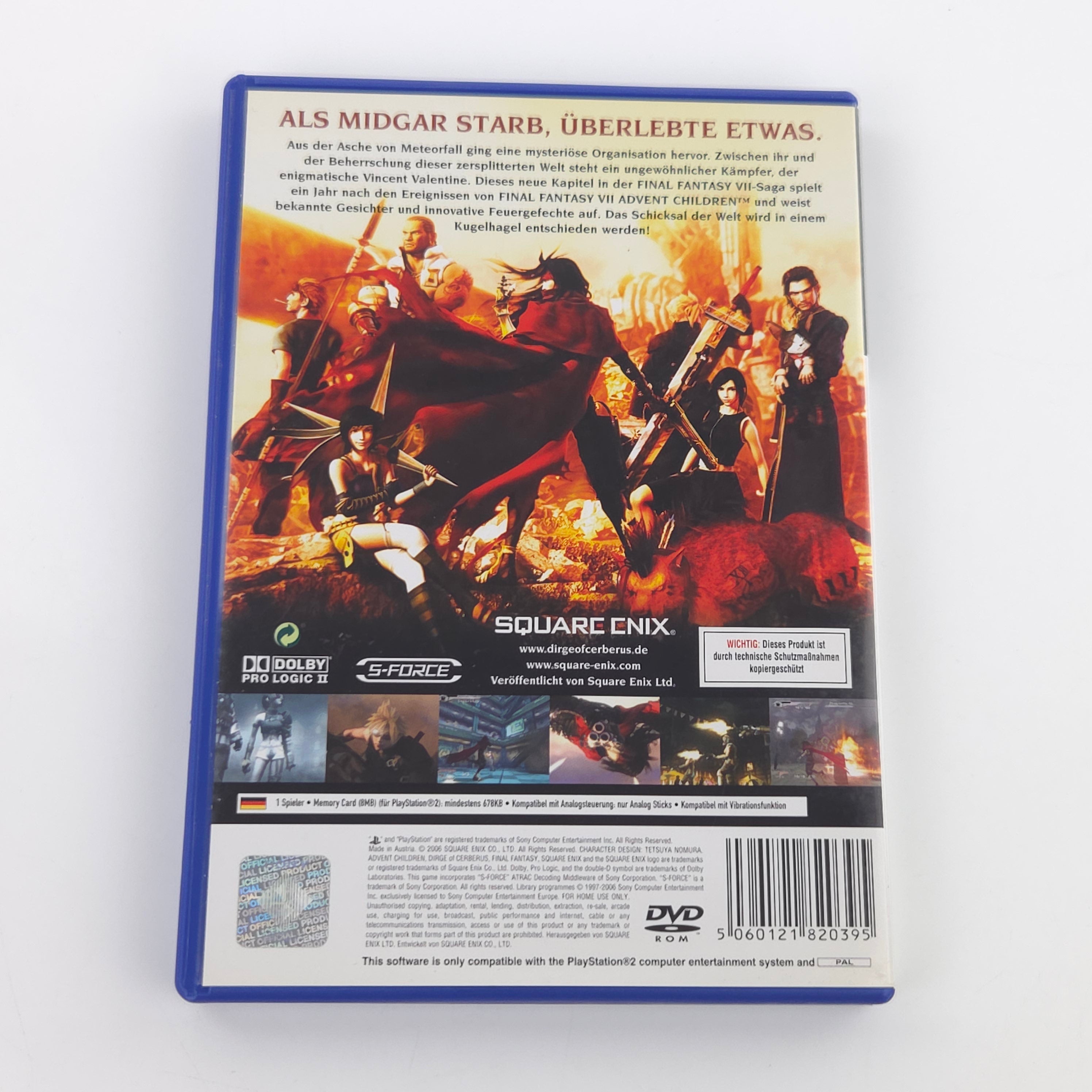 Playstation 2 Spiel – Final Fantasy VII Dirge of Cerberus OVP