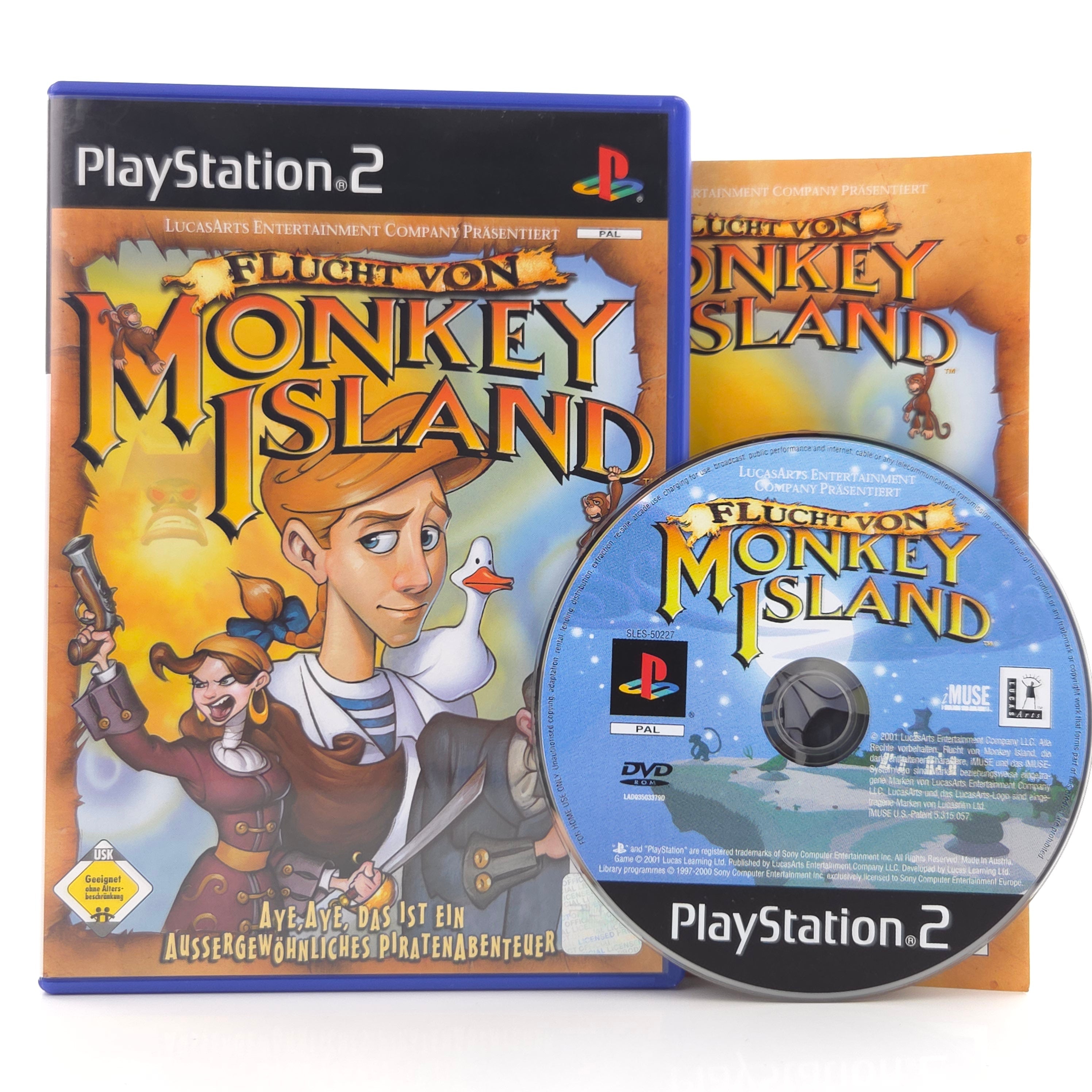 Playstation 2 Spiel Flucht von Monkey Island PS2 PAL DE