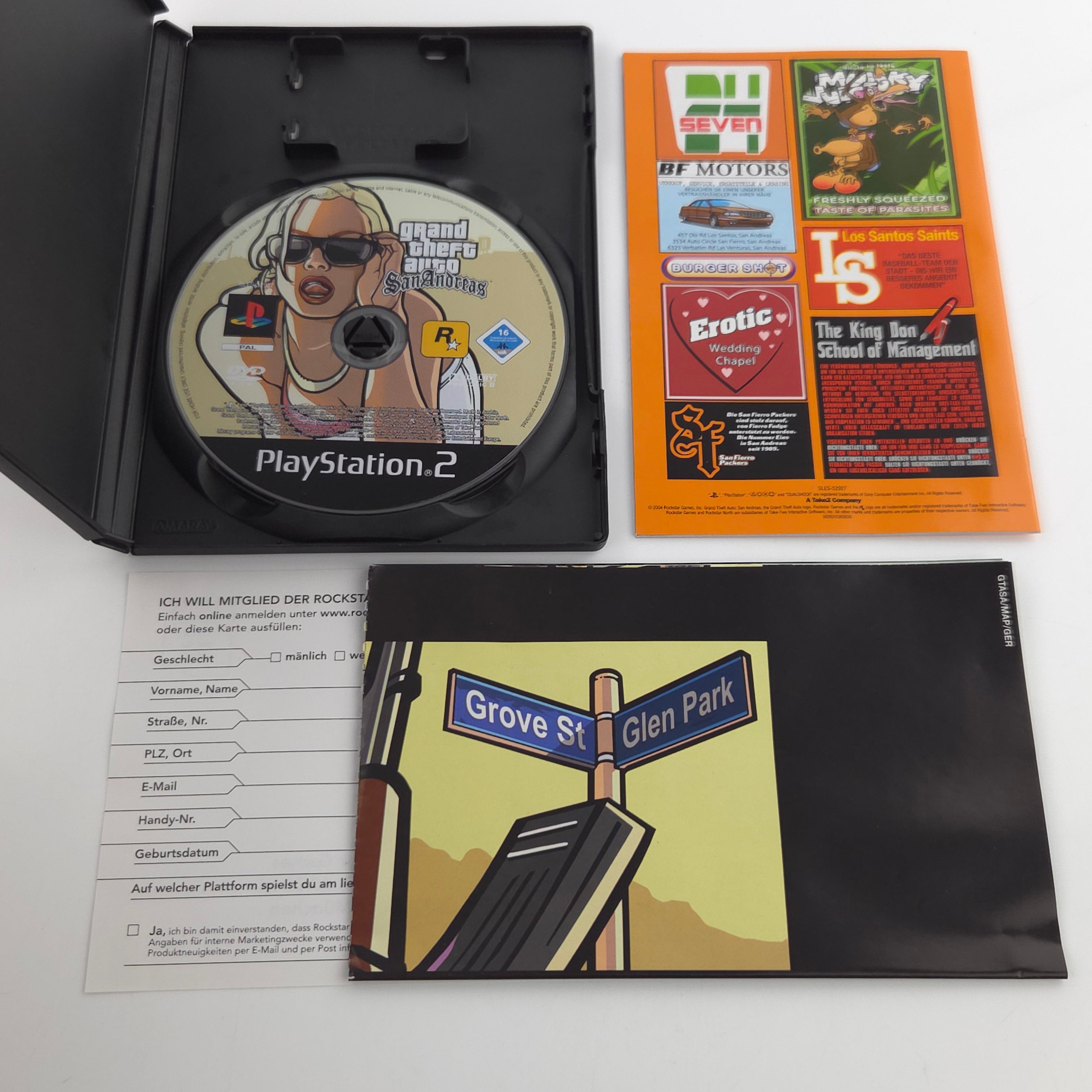 PS2 Spiel GTA San Andreas Grand Theft Auto OVP PAL DE