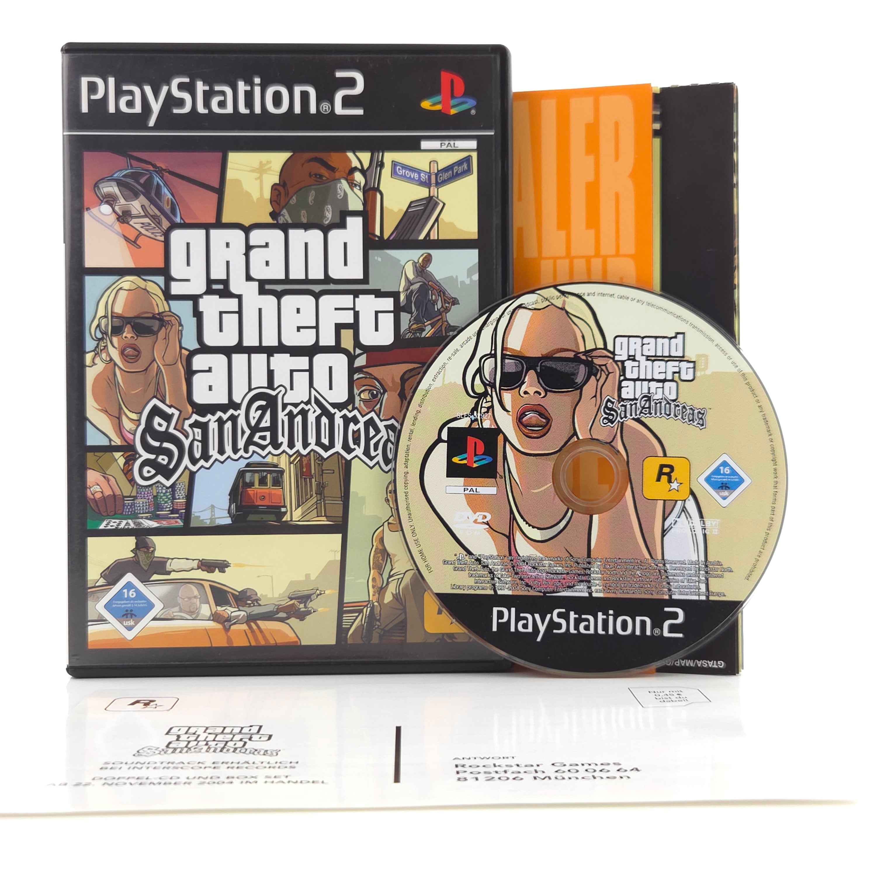PS2 Spiel GTA San Andreas Grand Theft Auto OVP PAL DE