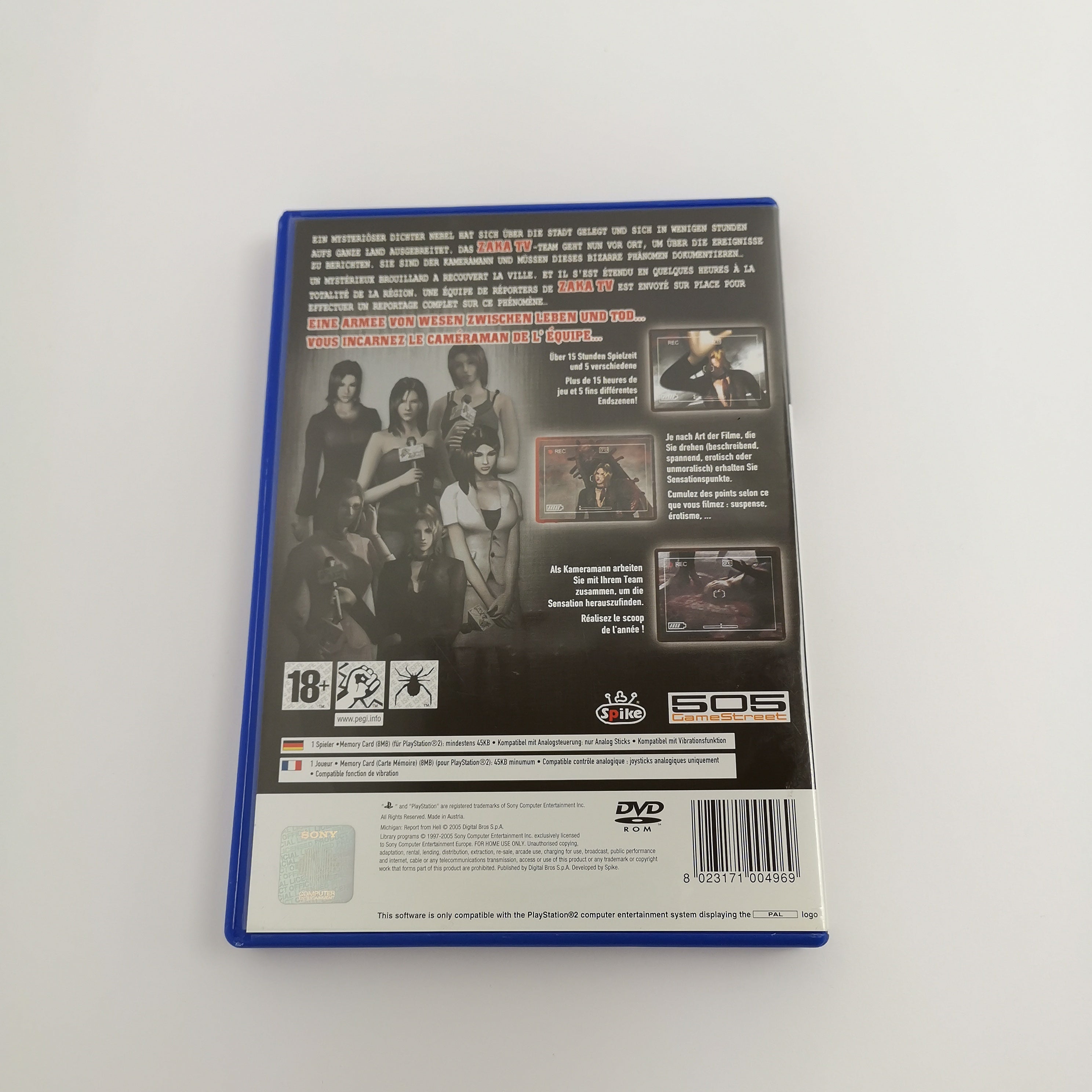 Playstation 2 Spiel – Michigan Report From Hell PS2 OVP PAL