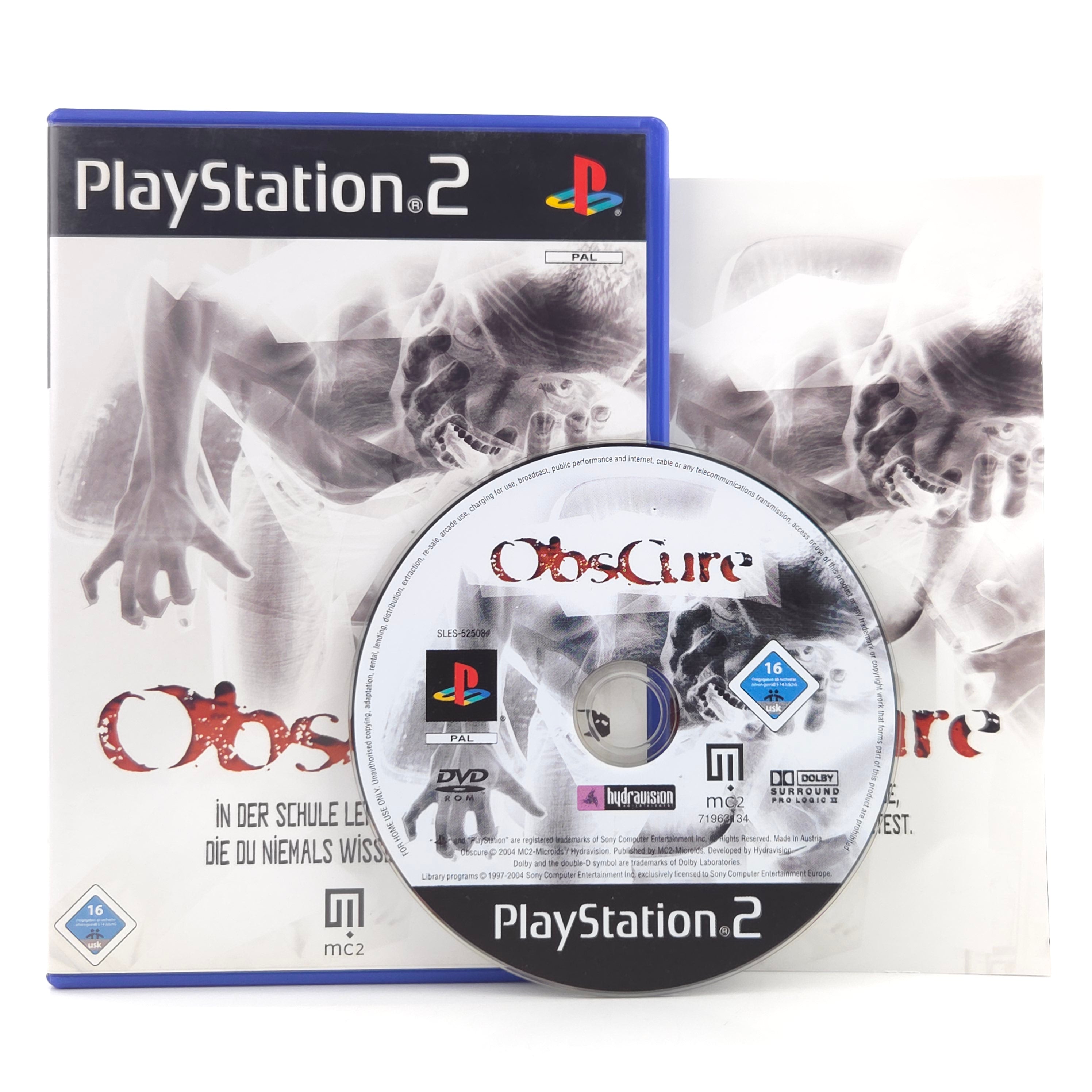 Playstation 2 Spiel Obscure PS2 Komplett OVP PAL DE