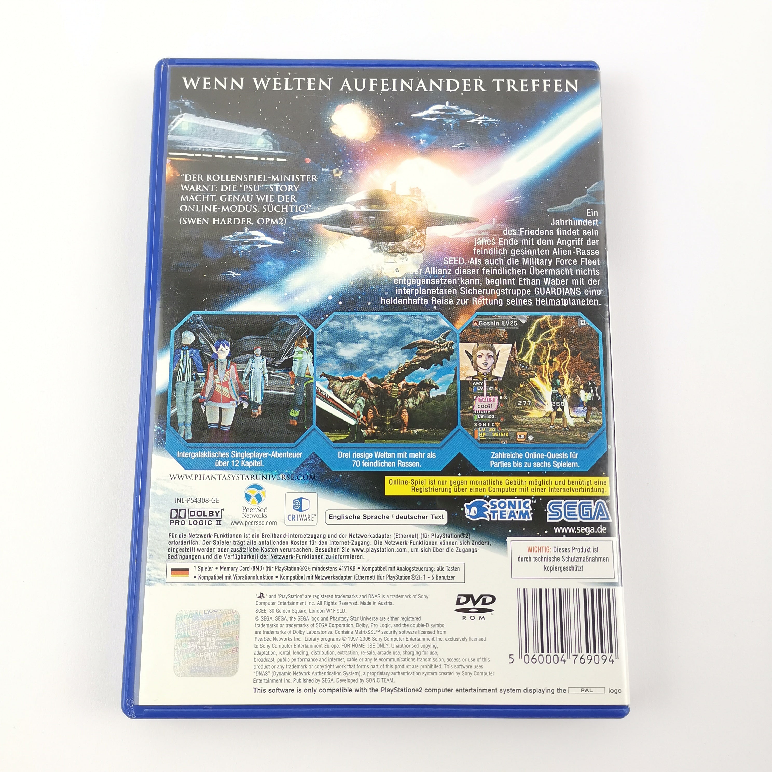 Playstation 2 Spiel – Phantasy Star Universe OVP USA Guide