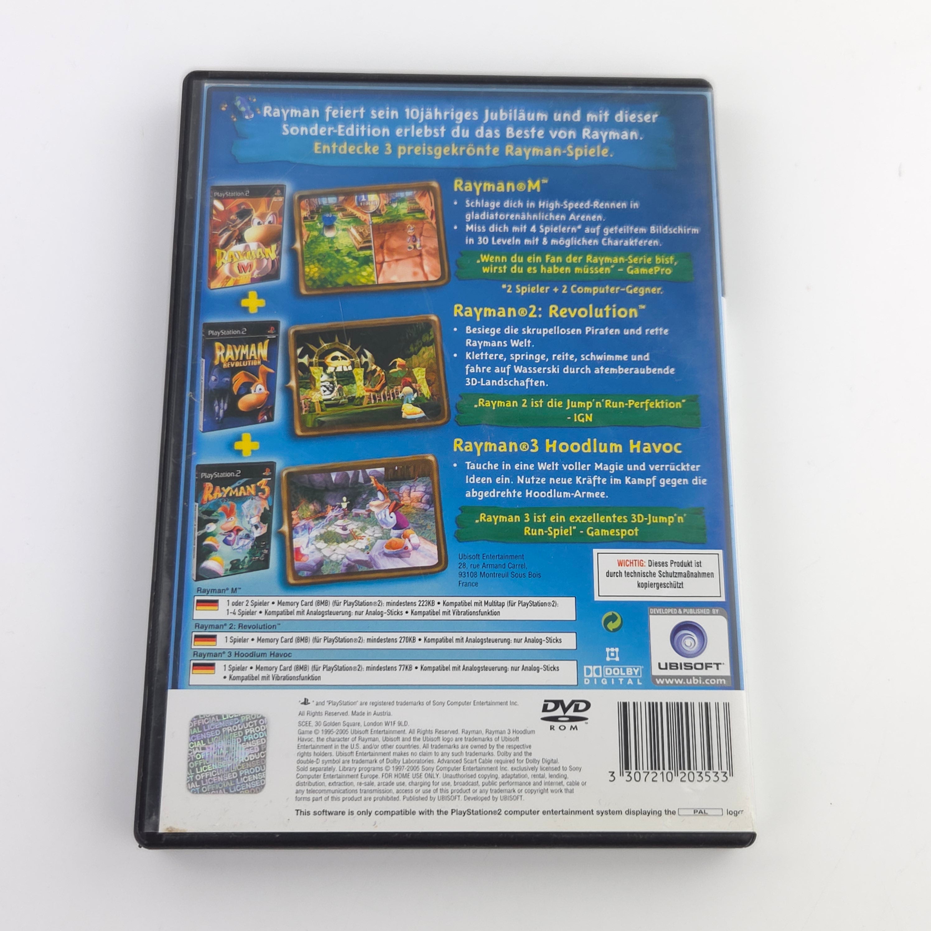 Playstation 2 Spiel – Rayman 10 Jubiläums-Ausgabe OVP PAL