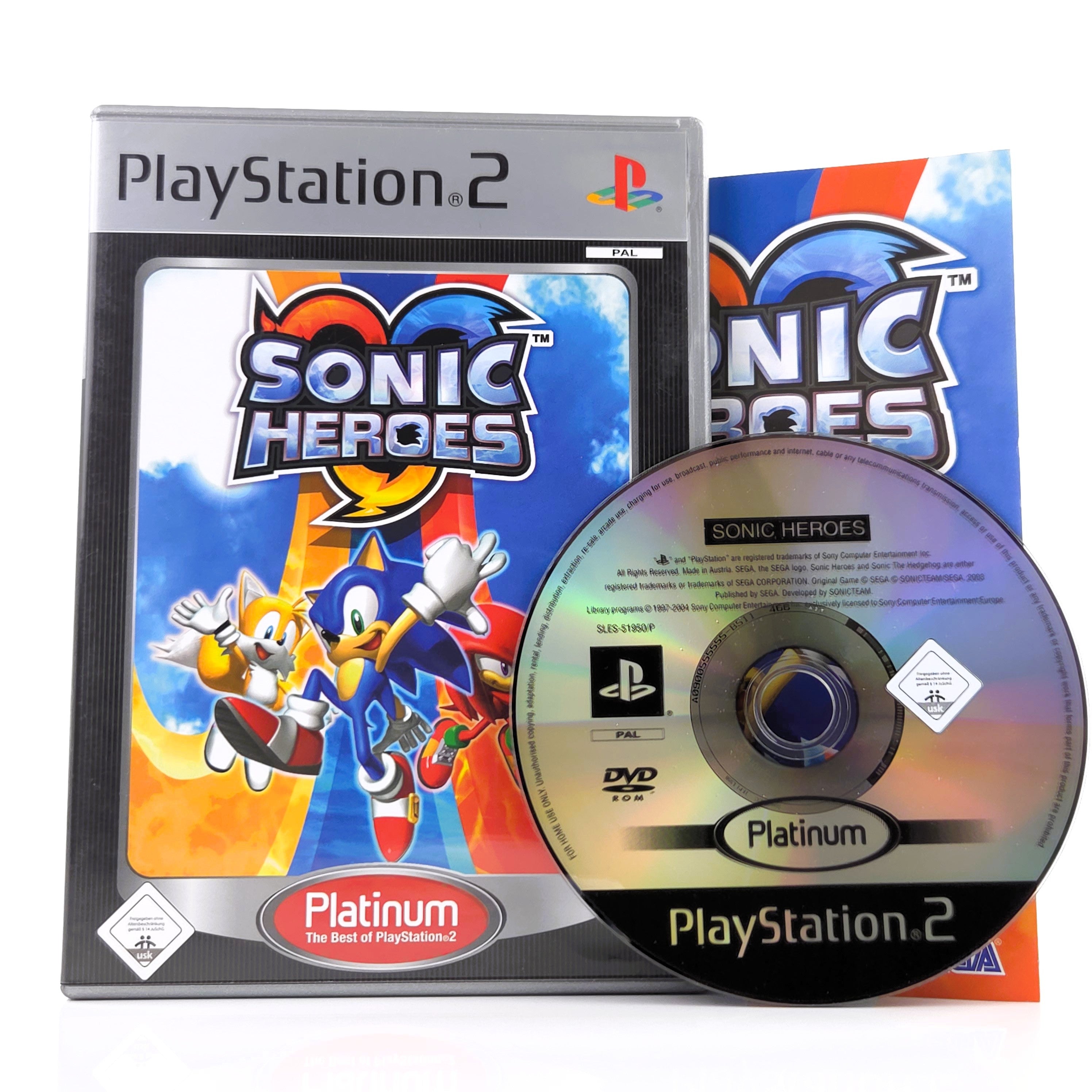Playstation 2 Spiel – Sonic Heroes PS2 Platinum OVP PAL