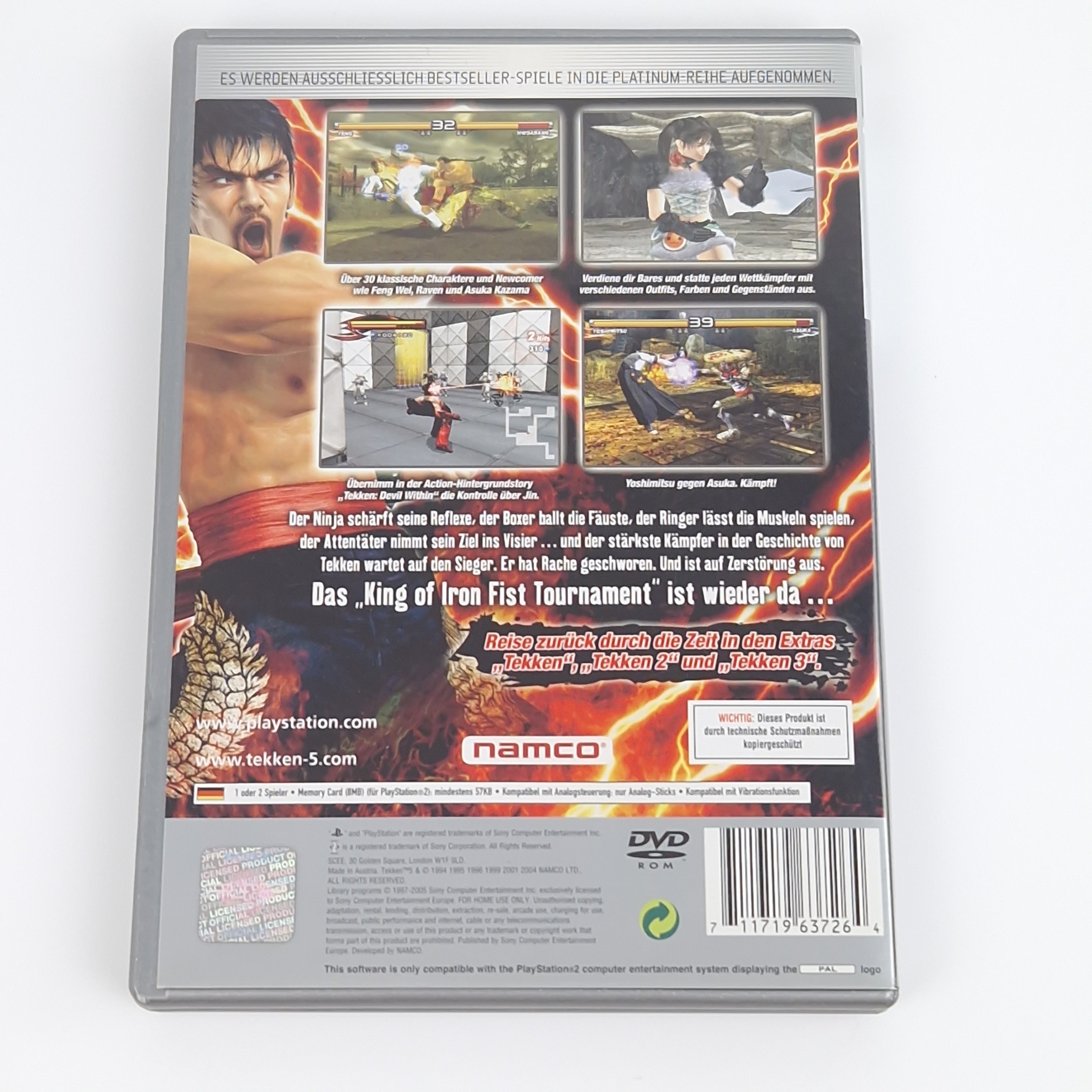 Playstation 2 Spiel – Tekken 5 Platinum Edition (OVP)