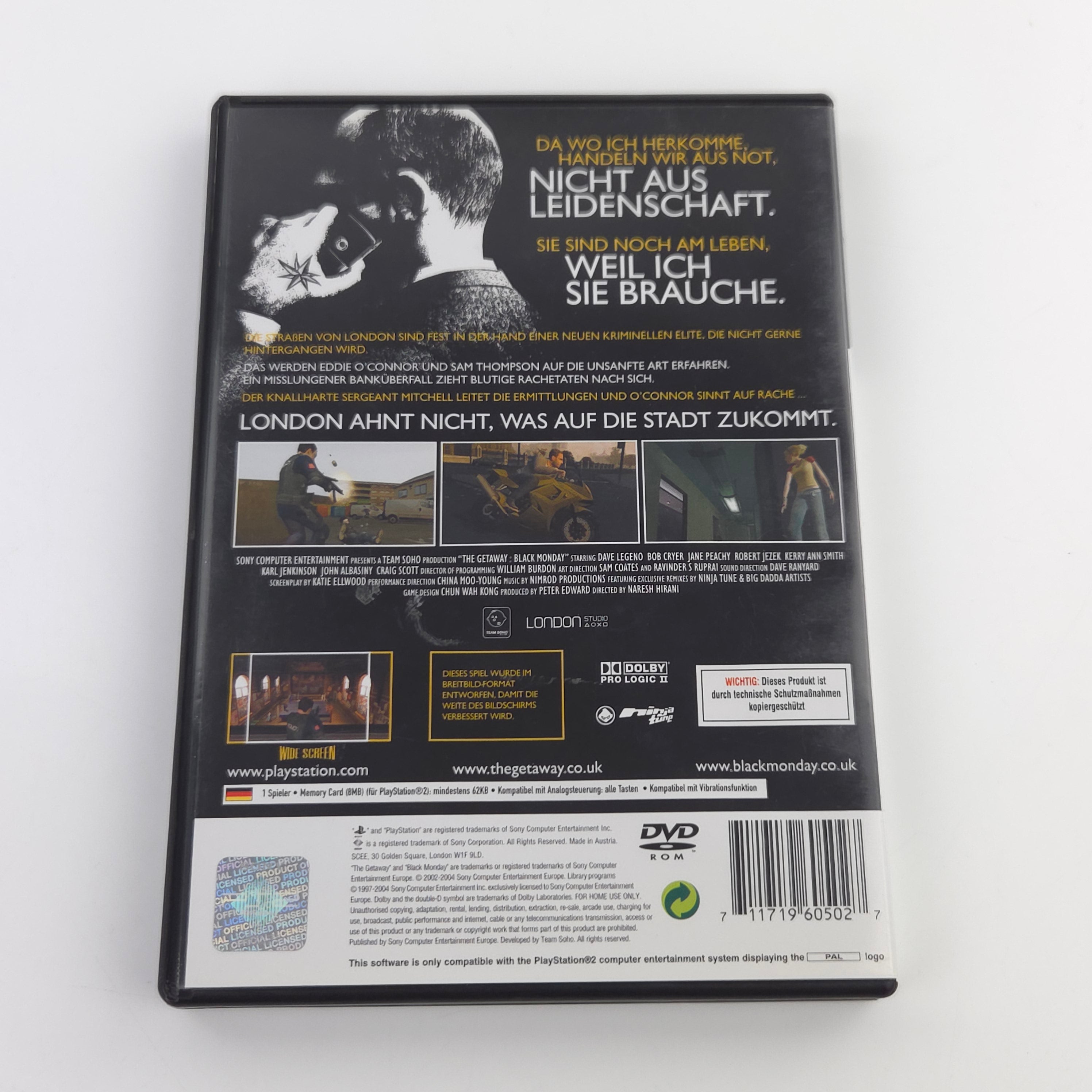 Playstation 2 Spiel – The Getaway Black Monday (OVP PAL)