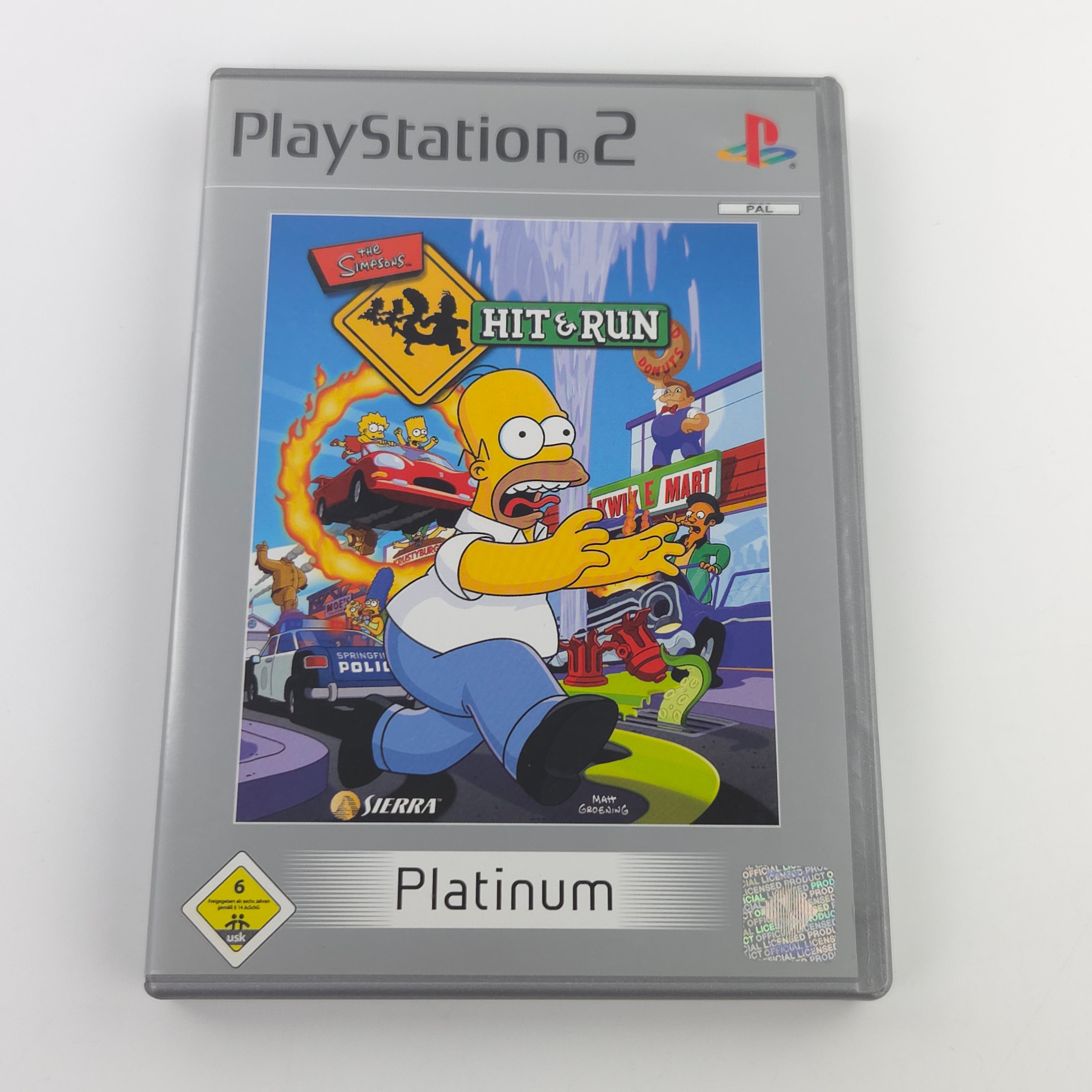 Playstation 2 Spiel The Simpsons Hit & Run PS2 OVP PAL DE