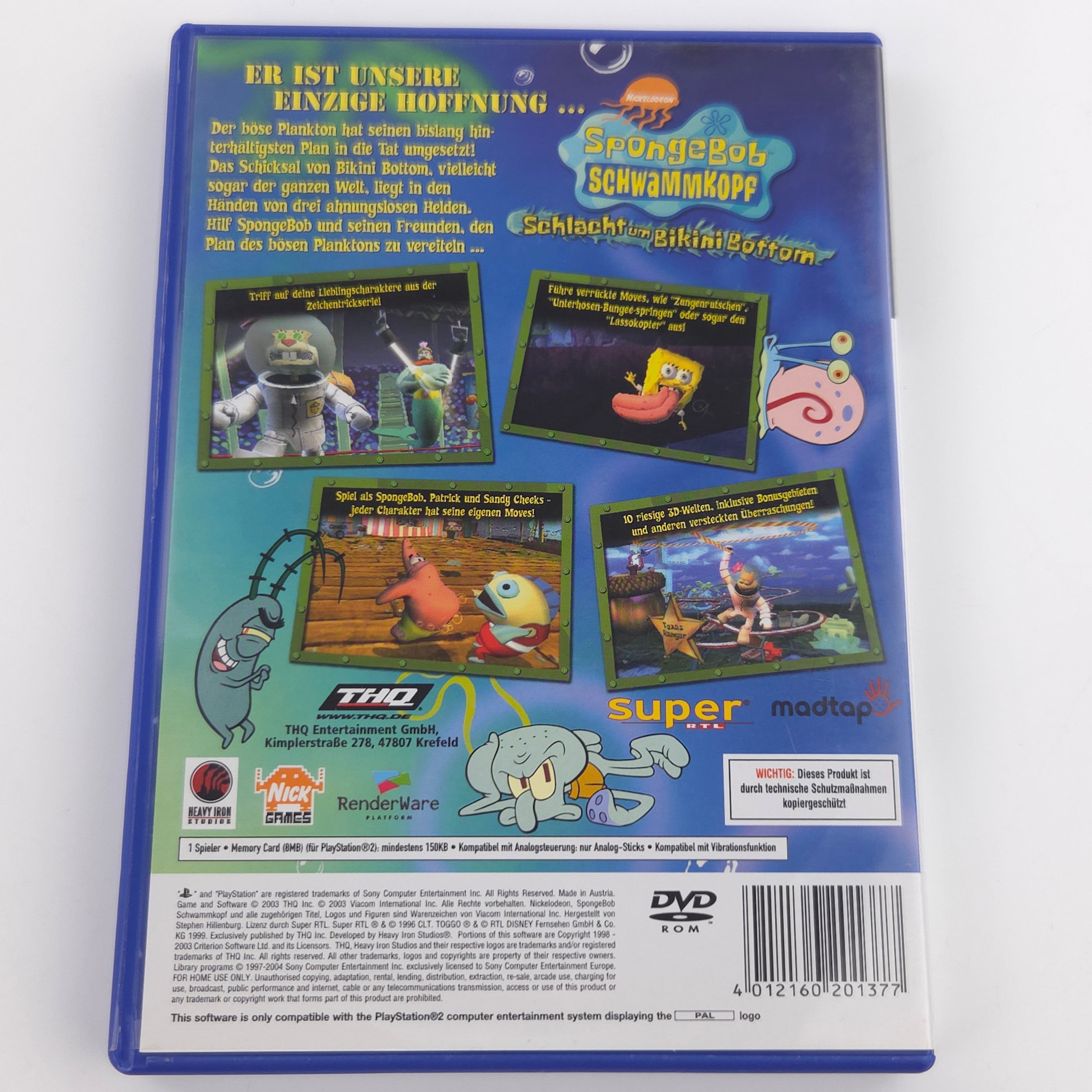 Playstation 2 Spiel – Spongebob Schlacht um Bikini Bottom OVP