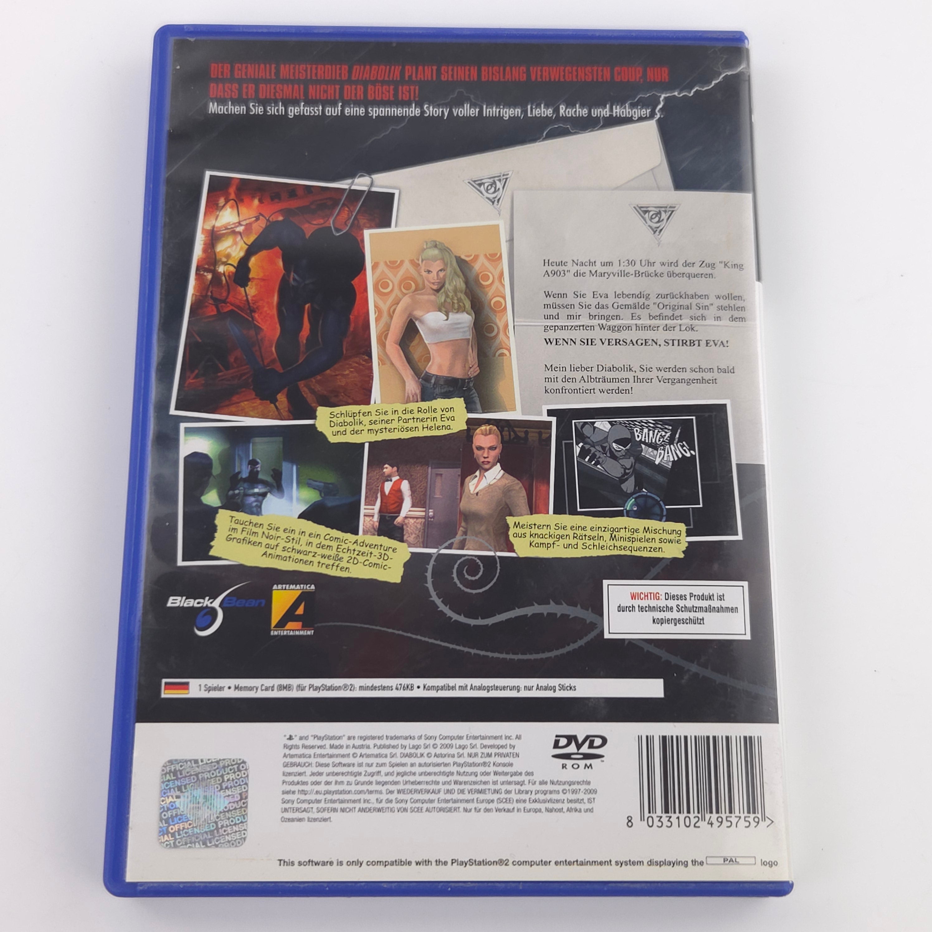 Playstation 2 Spiel – The Original Diabolik Sin (OVP)