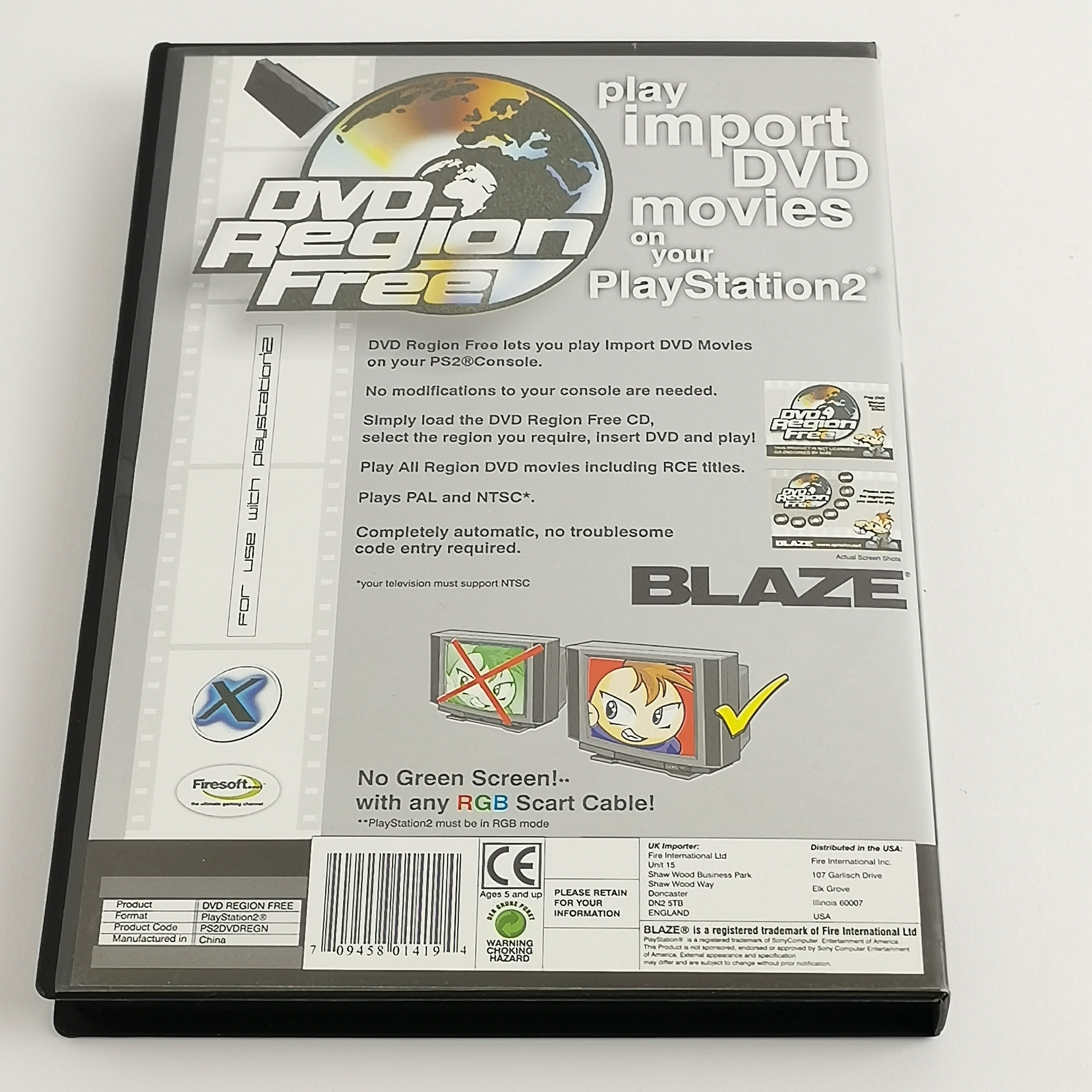 Playstation 2 Zubehör – DVD Region Free BLAZE (OVP PAL)