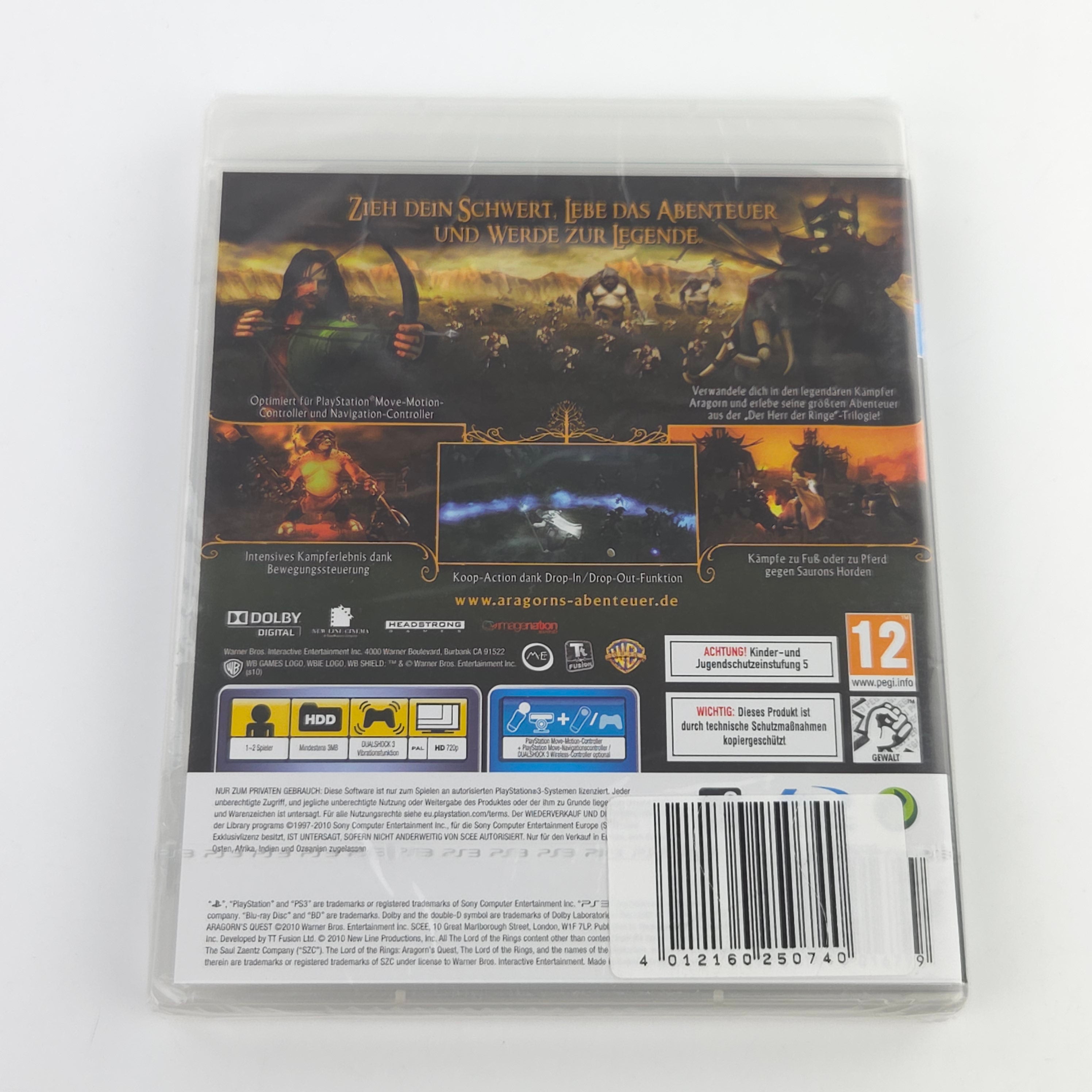 Playstation 3 Spiel – Der Herr der Ringe Aragorn PAL Neu