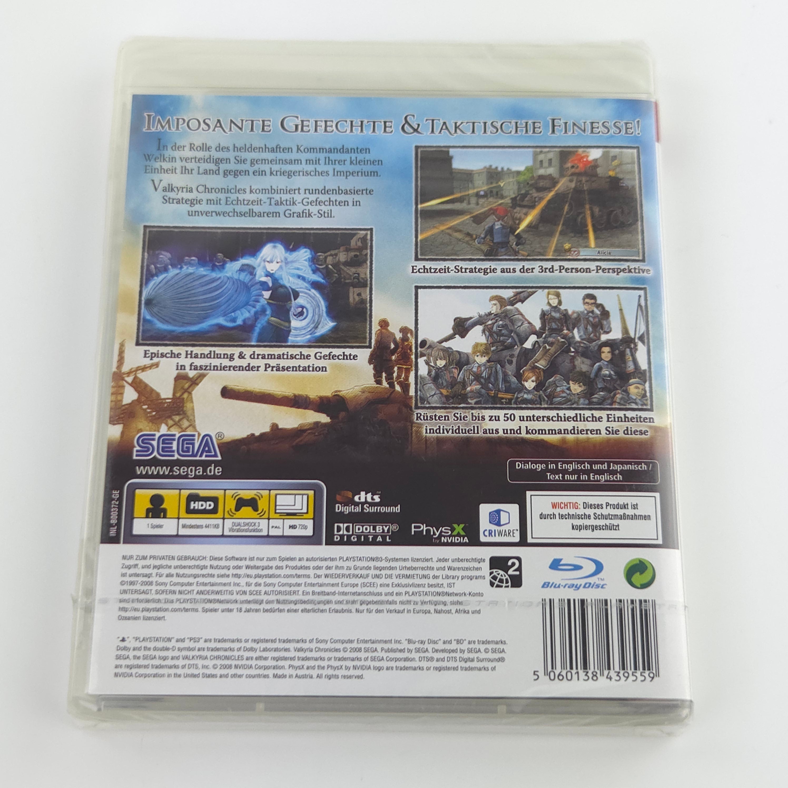 Playstation 3 Spiel – Valkyria Chronicles Neu OVP PAL