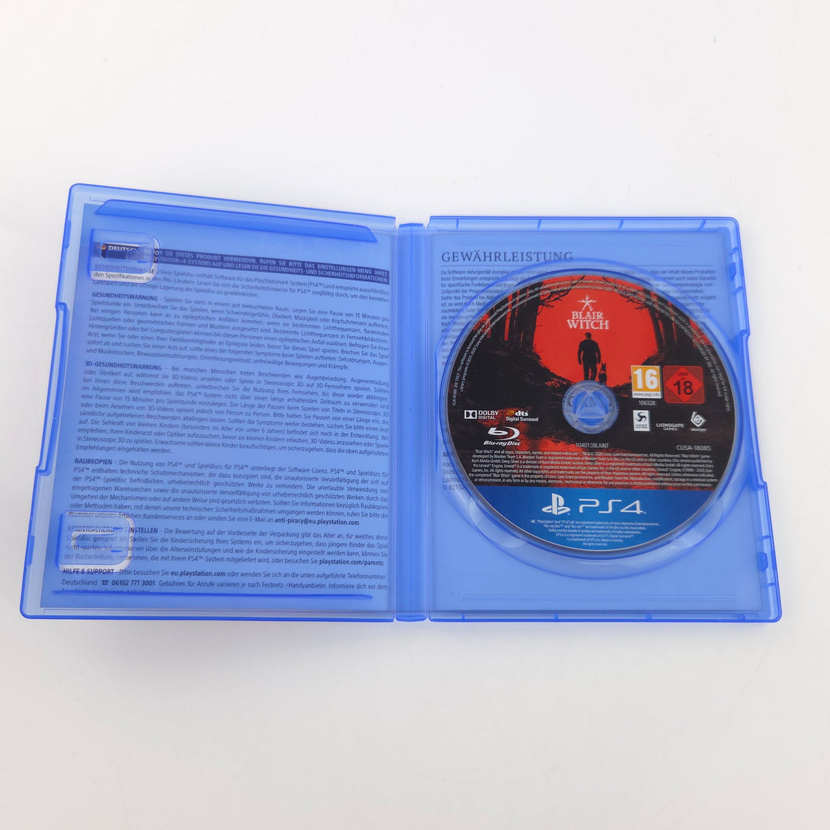 PlayStation 4 Spiel Blair Witch OVP PAL USK 18