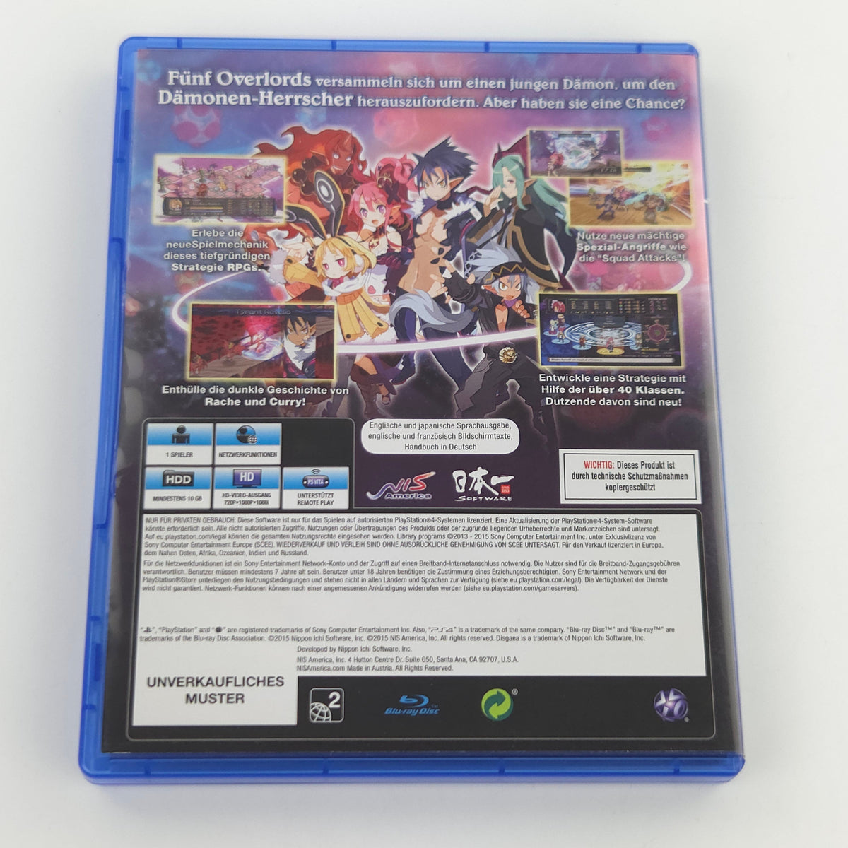 Sony Playstation 4 Spiel: Disgaea 5 Alliance of Vengeance - PS4 OVP (PAL DE)