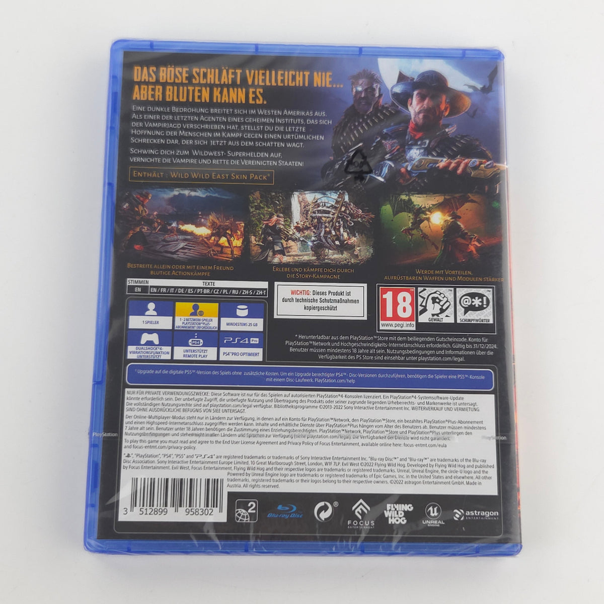 PlayStation 4 Spiel Evil West Neu Sealed USK18