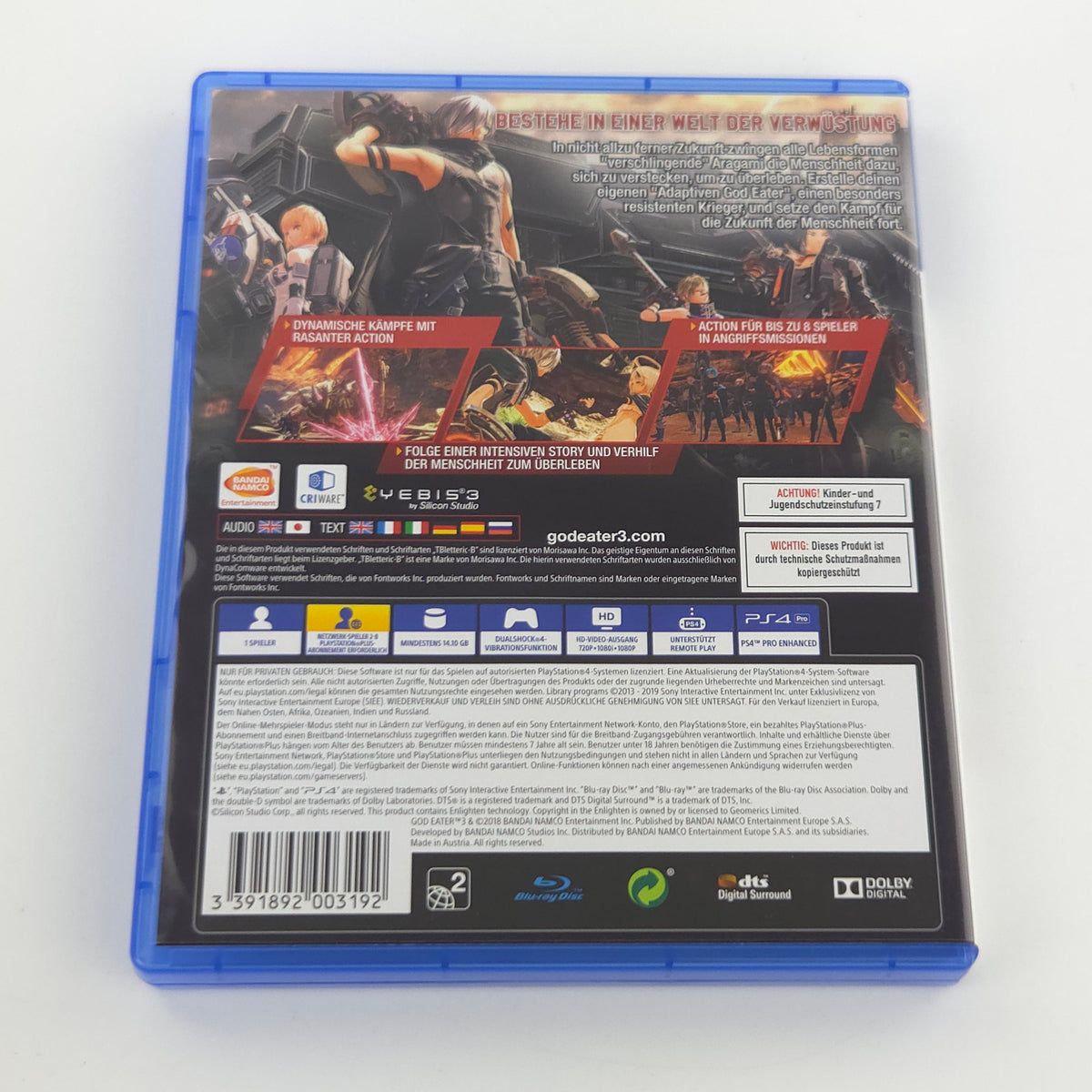 Sony Playstation 4 Spiel: God Eater 3 - PS4 OVP (PAL DE)