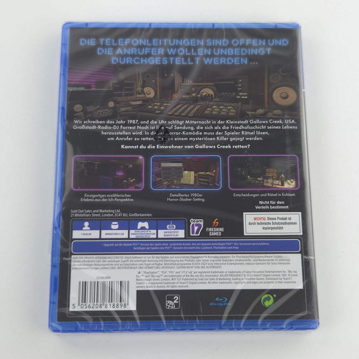 PlayStation 4 Spiel Killer Frequency Neu Sealed