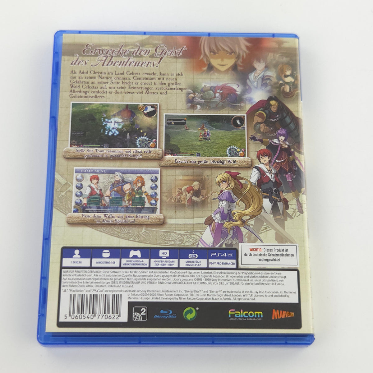 Sony Playstation 4 Spiel: YS Memories of Celceta - PS4 OVP (PAL DE)