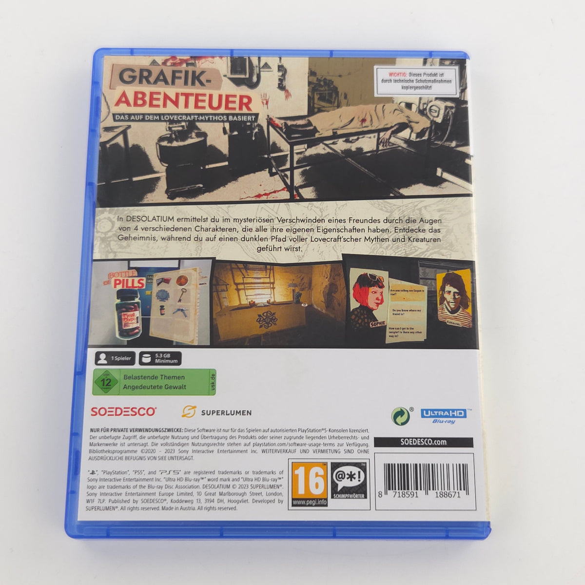 Sony Playstation 5 Spiel: Desolatium - PS5 OVP Bluray CD (PAL DE)