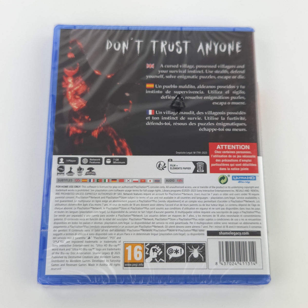 PlayStation 5 Spiel Shame Legacy The Cult Edition OVP