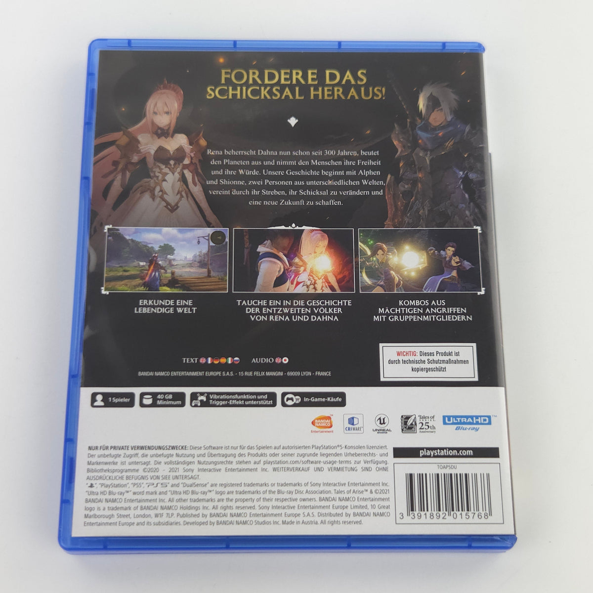 Sony Playstation 5 Spiel: Tales of Arise - PS5 OVP Bluray CD (PAL DE)