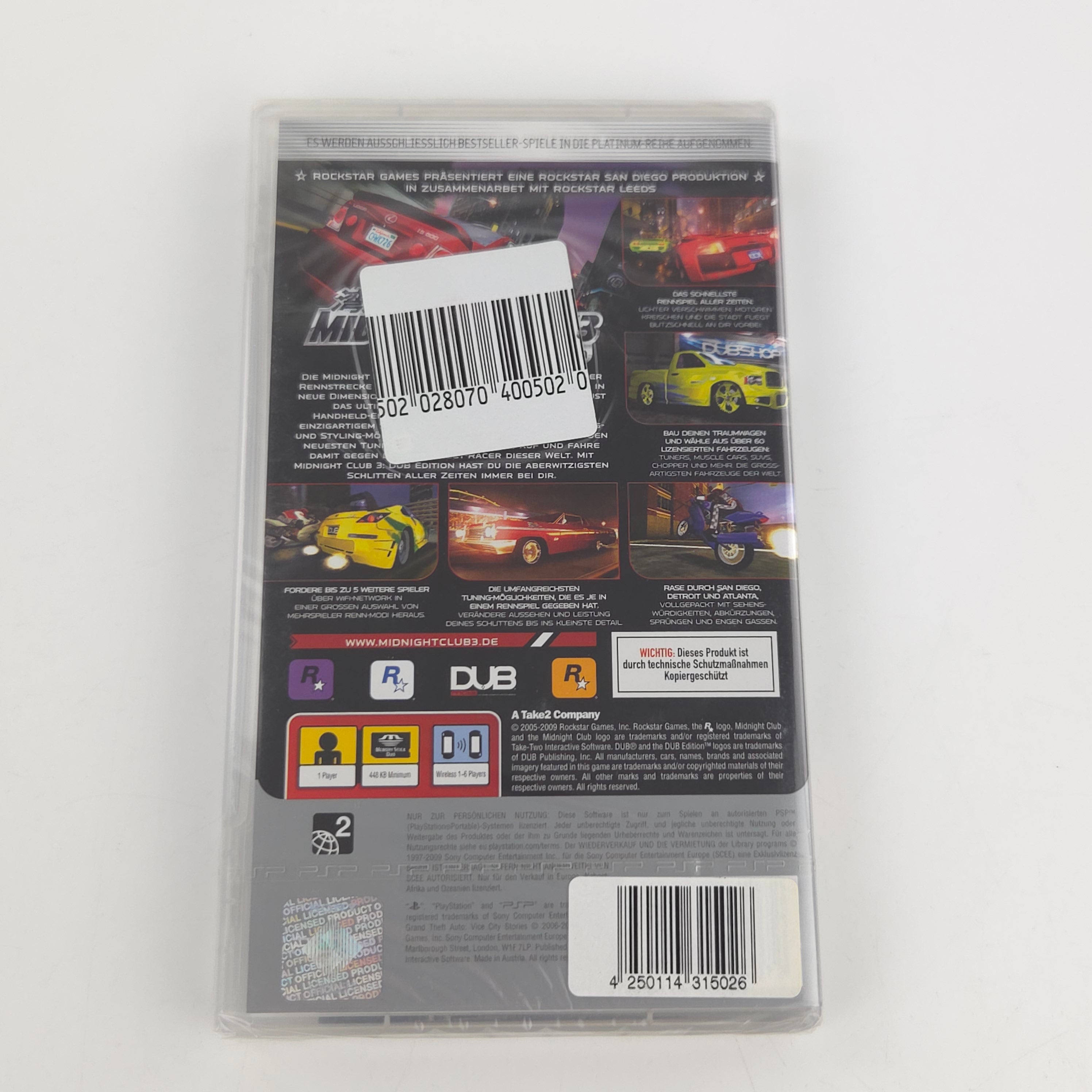 Playstation Portable Spiel Midnight Club 3 DUB Edition Neu