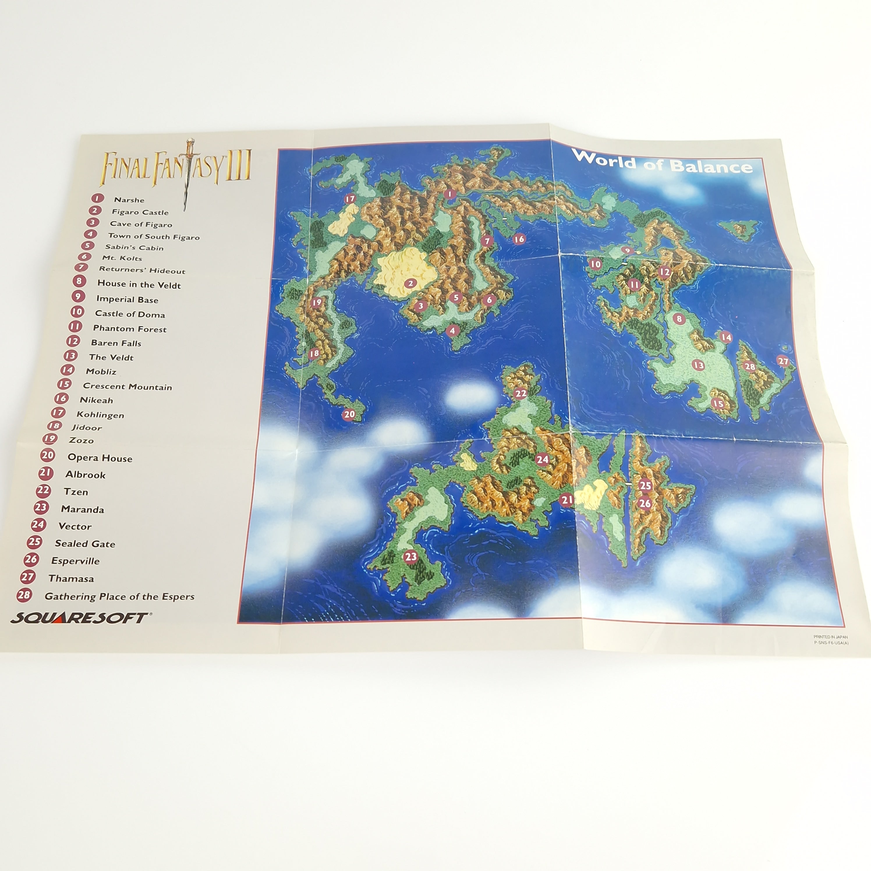 Super Nintendo Spiel – Final Fantasy III OVP SNES USA