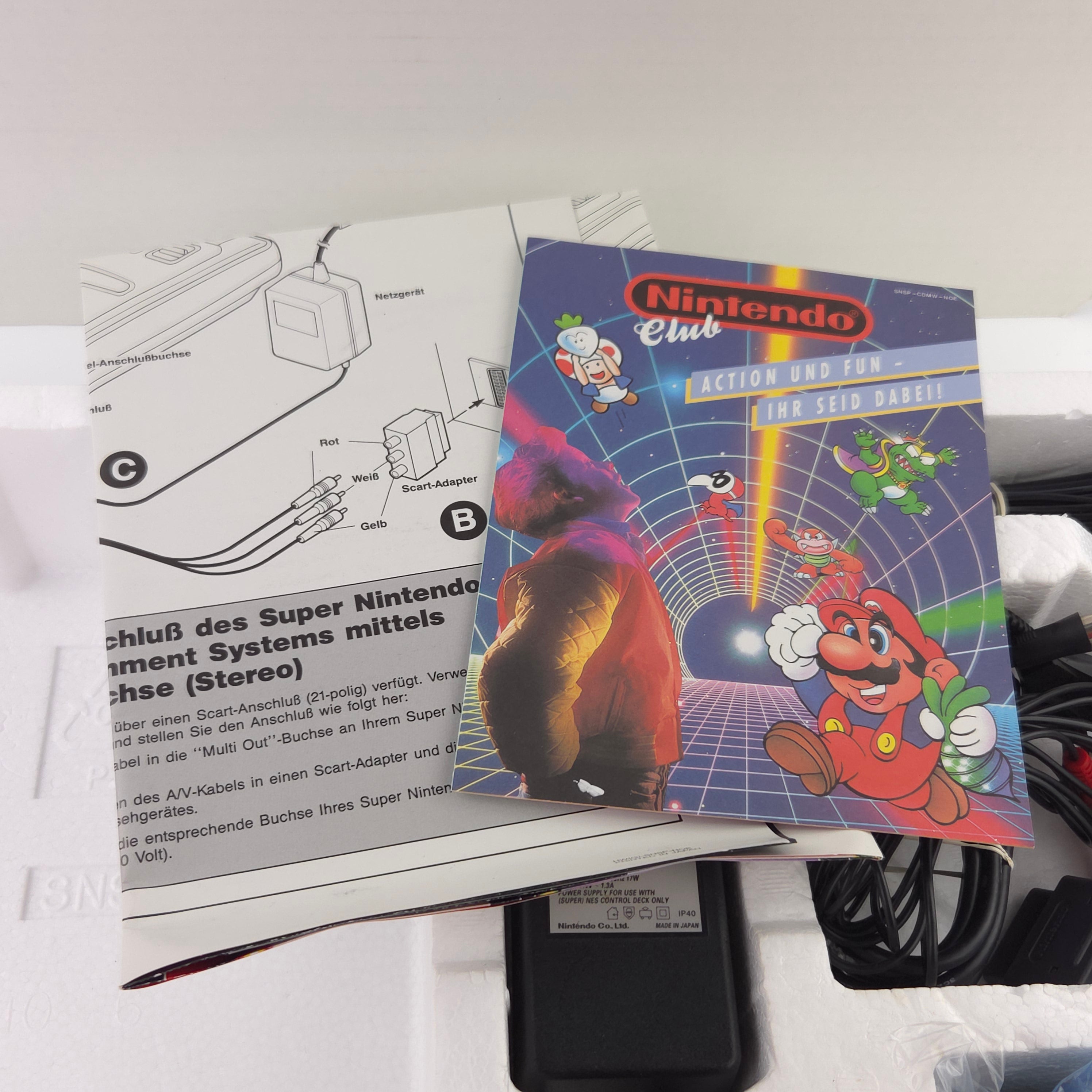 Super Nintendo Konsole – Super Mario World Bundle OVP PAL