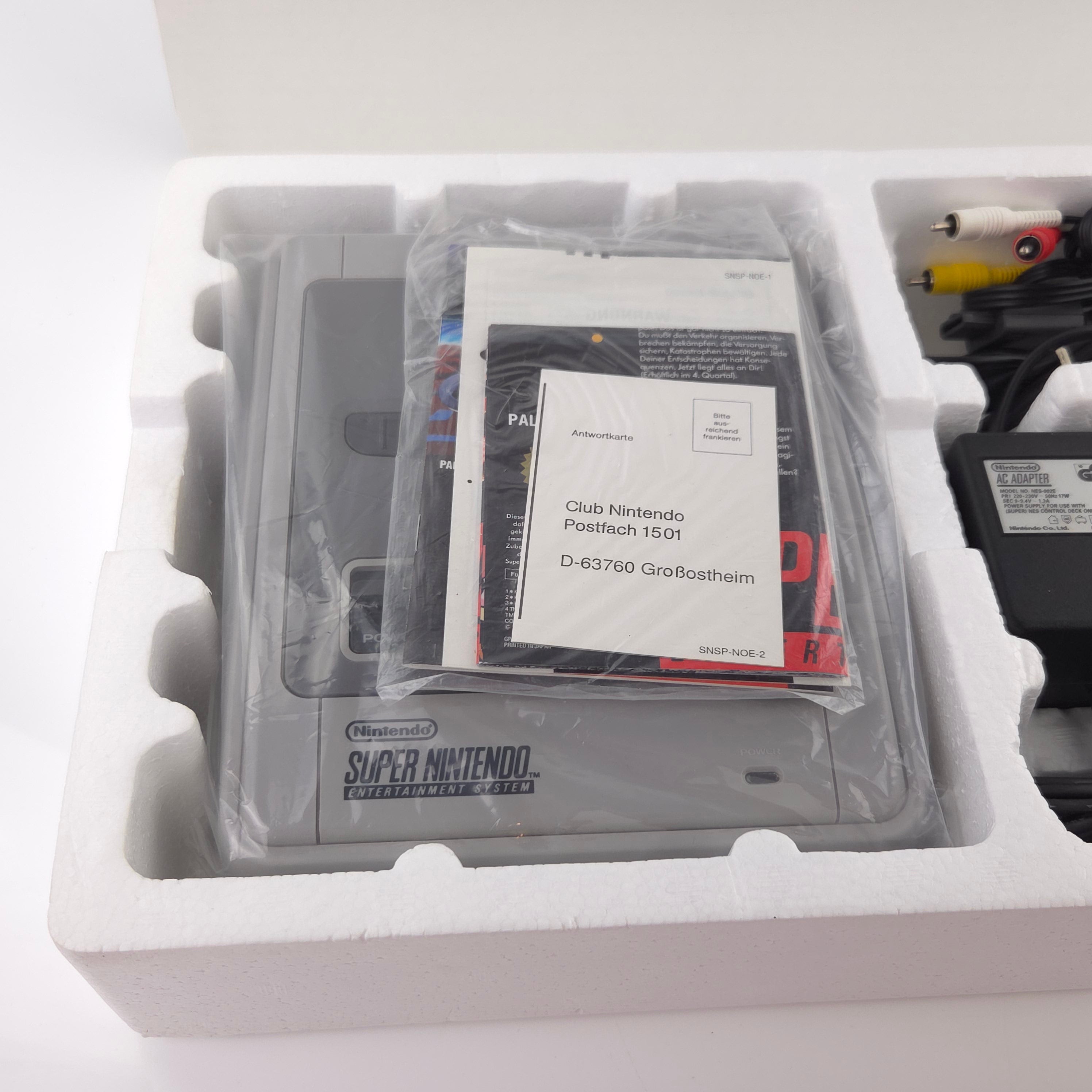 Super Nintendo Konsole – Super Mario World Bundle OVP PAL