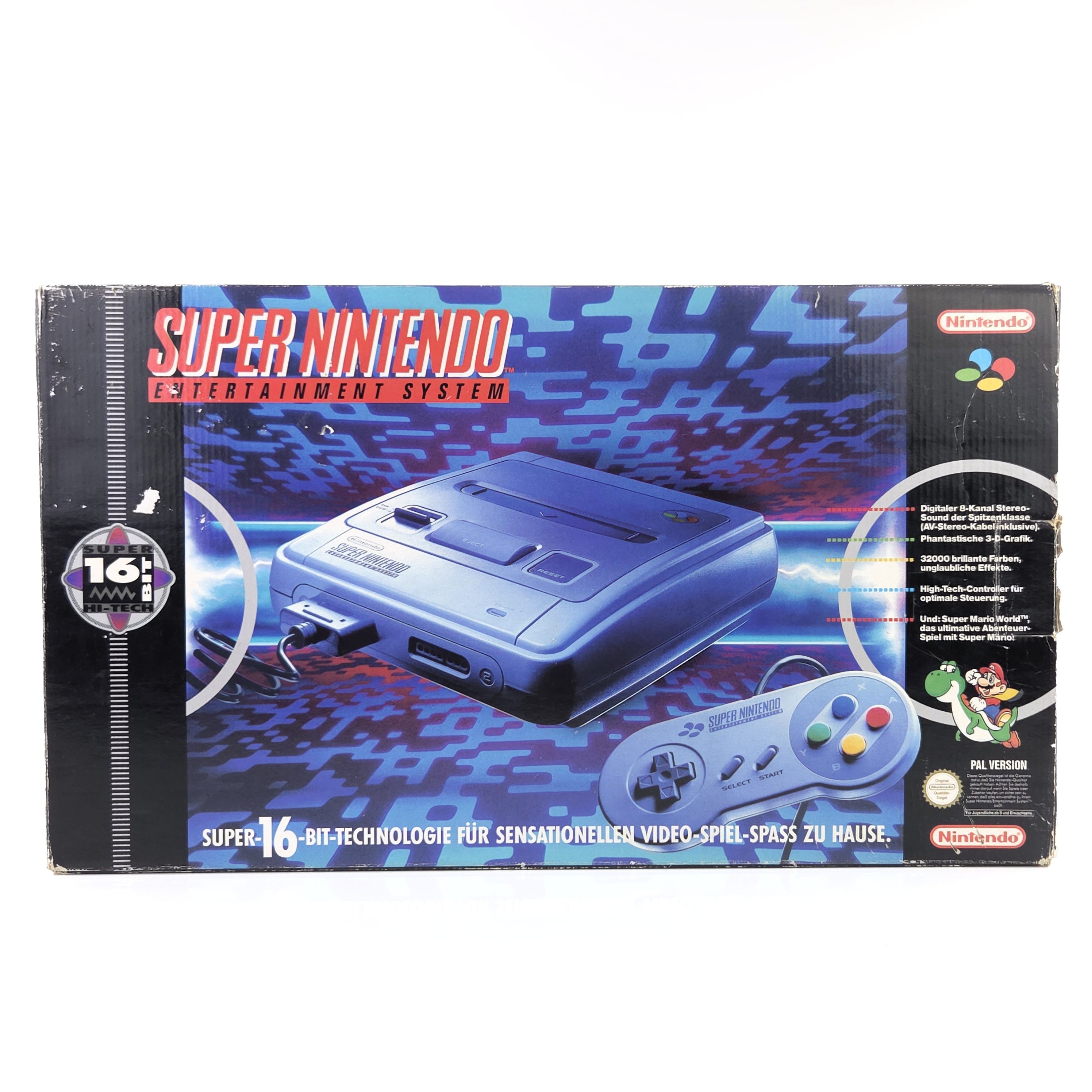 Super Nintendo Konsole – Super Mario World Bundle OVP PAL