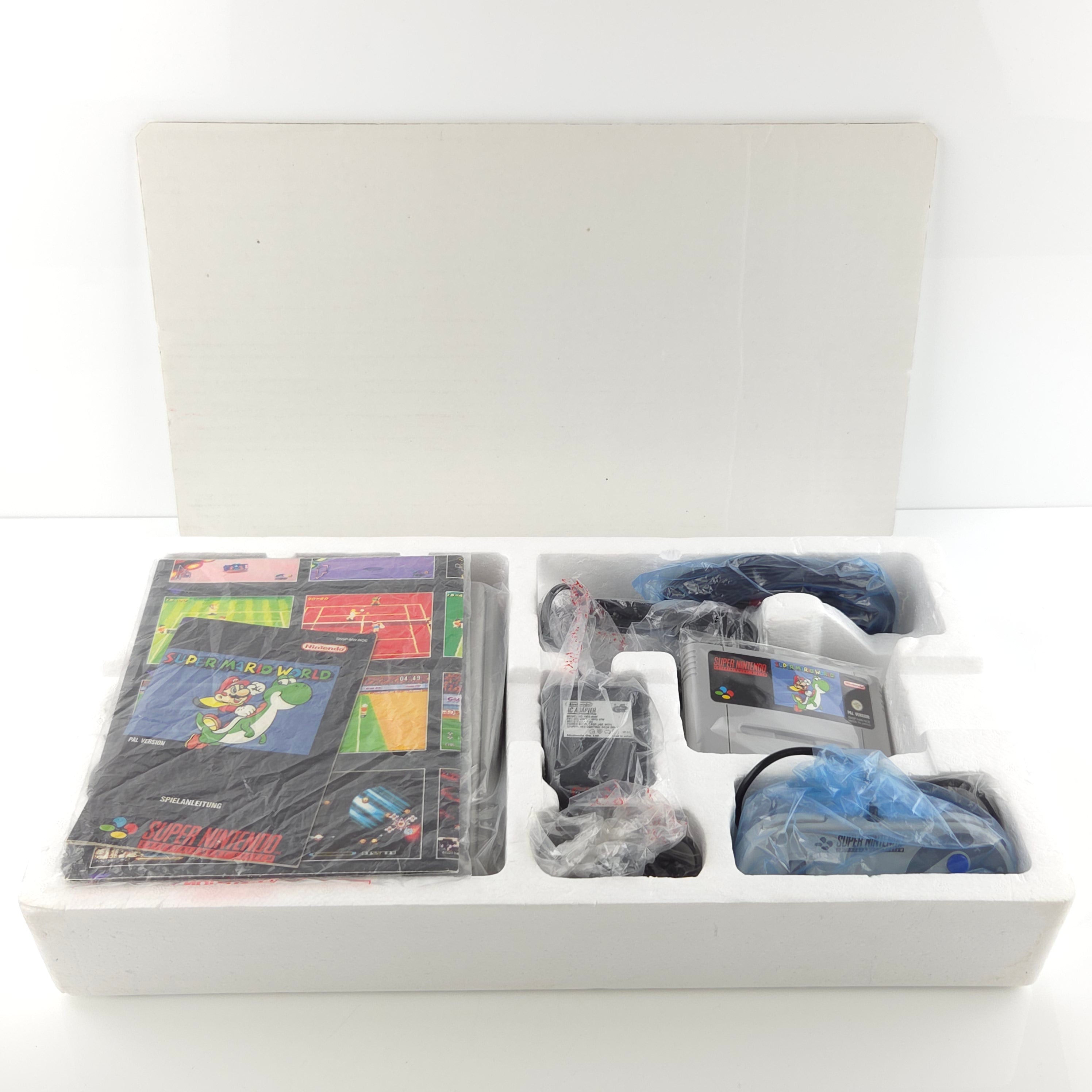 Super Nintendo Konsole – Super Mario World Bundle OVP PAL