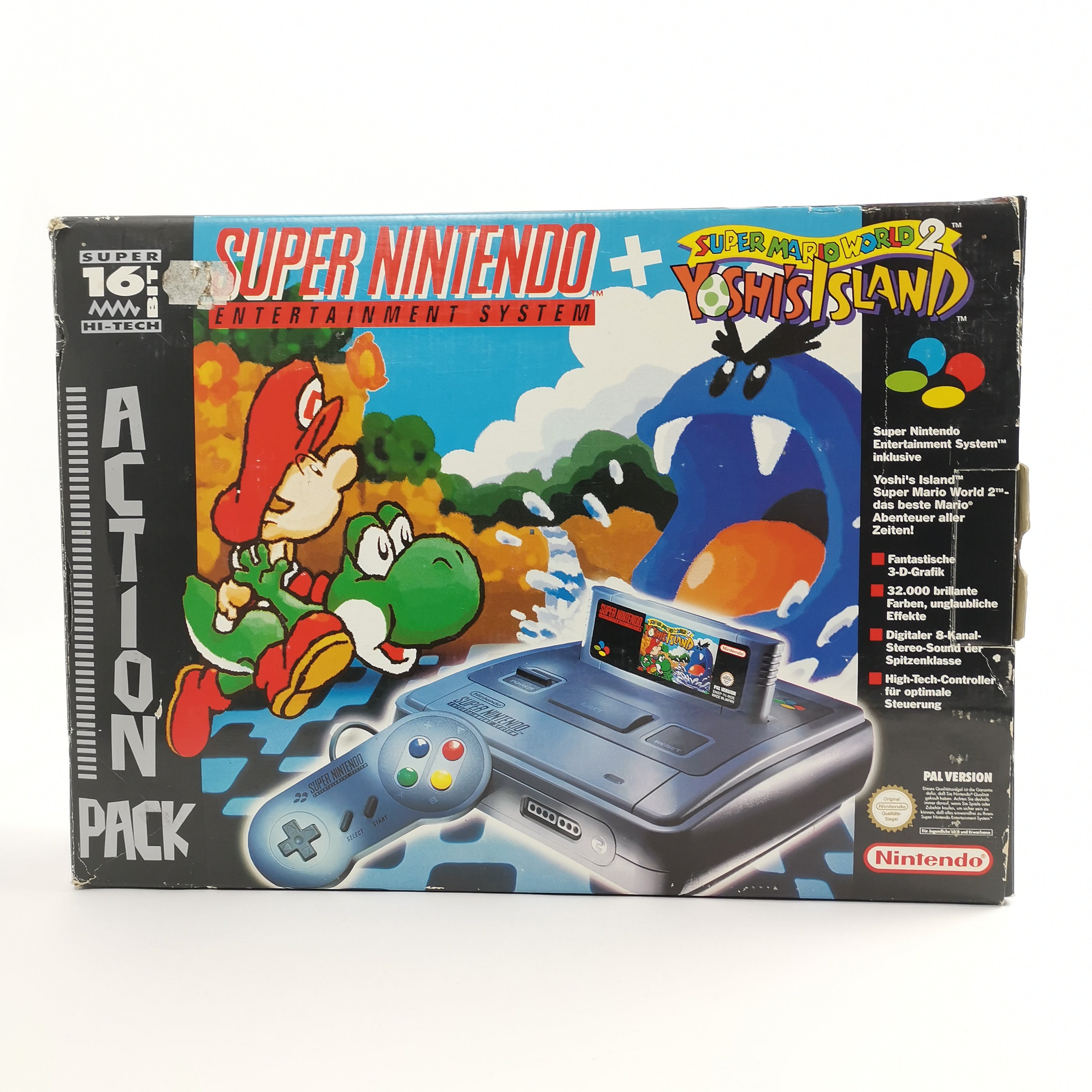 Super Nintendo Konsole – SMW2 Yoshis Island Action Pack OVP