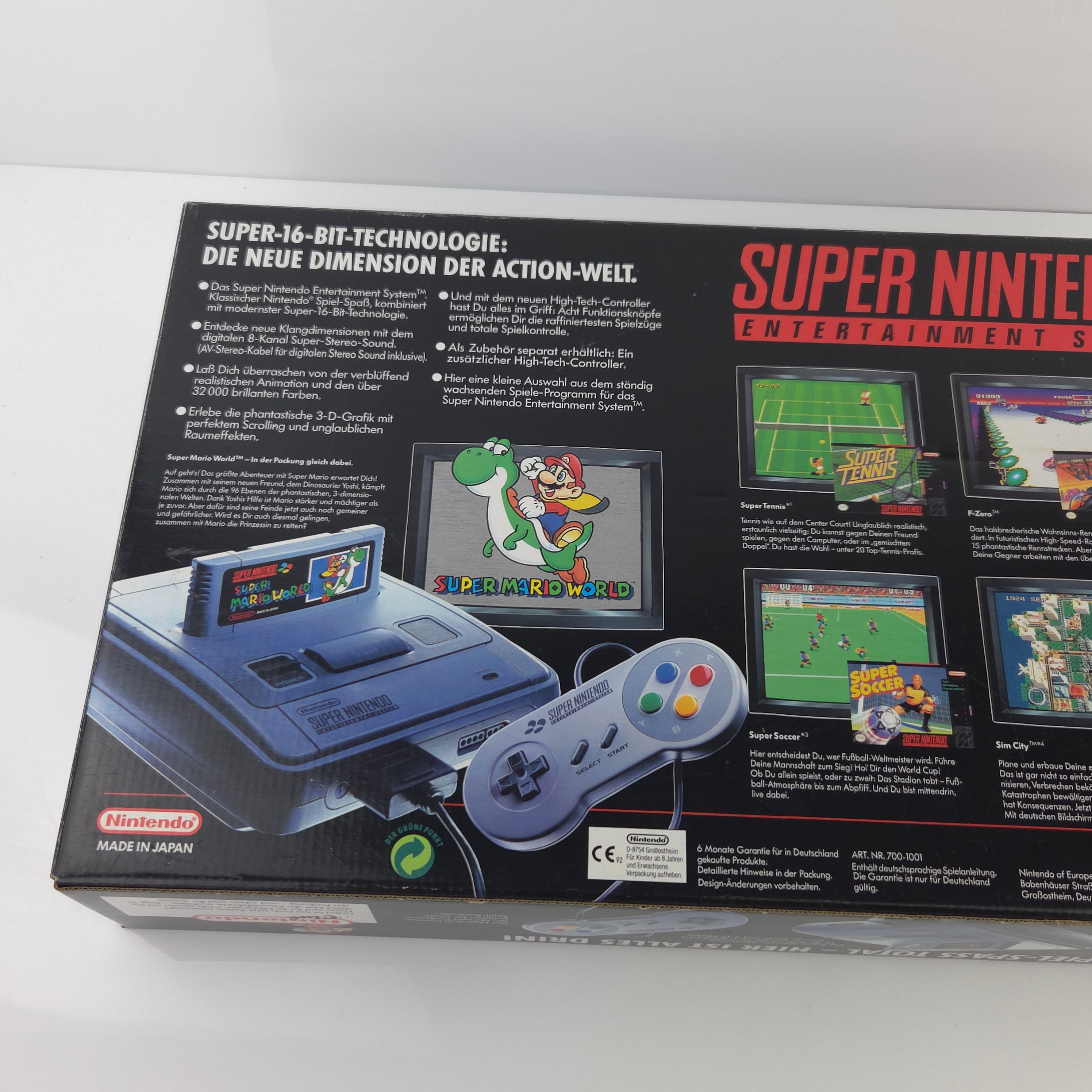 Super Nintendo Konsole Set Super Mario World SNES OVP PAL