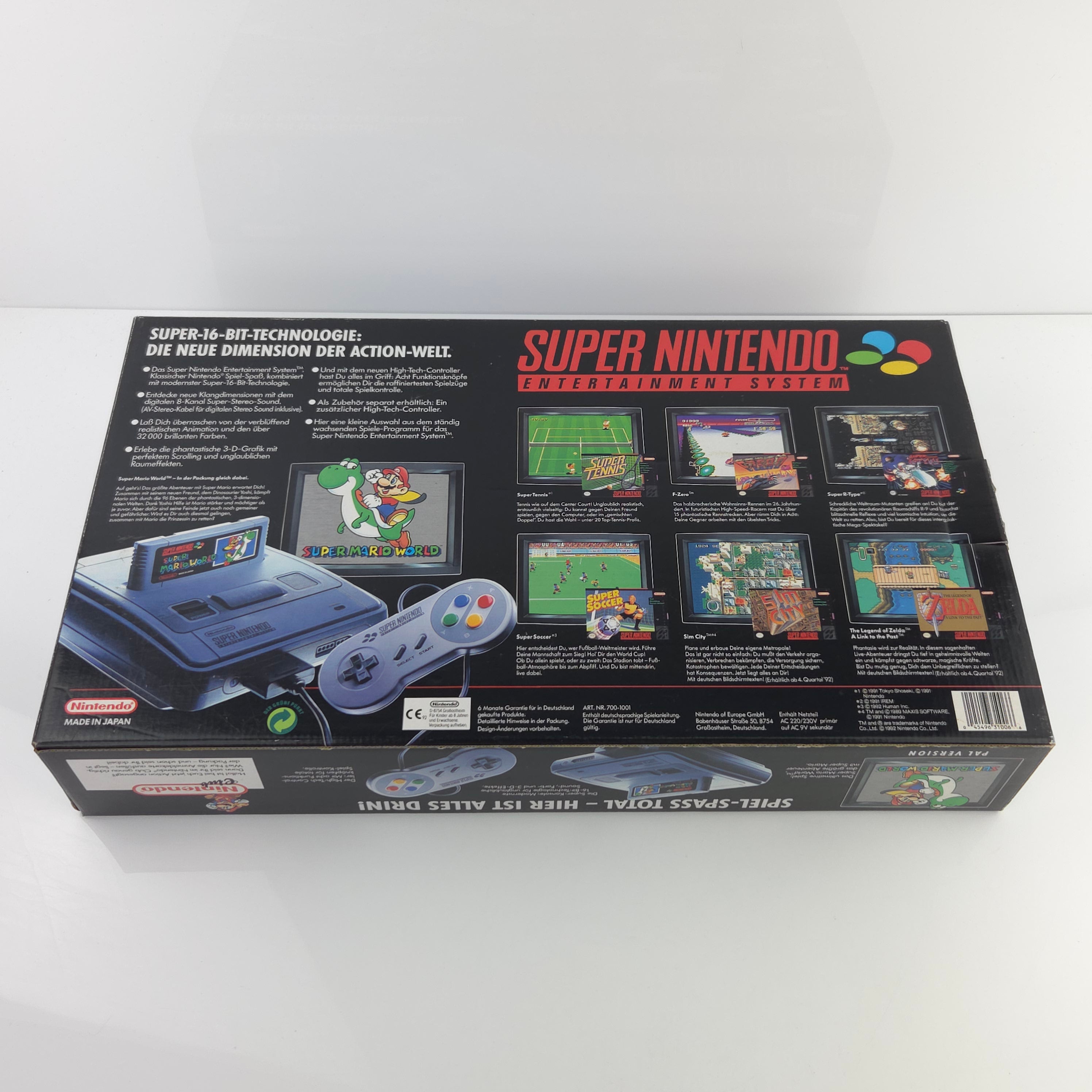 Super Nintendo Konsole Set Super Mario World SNES OVP PAL