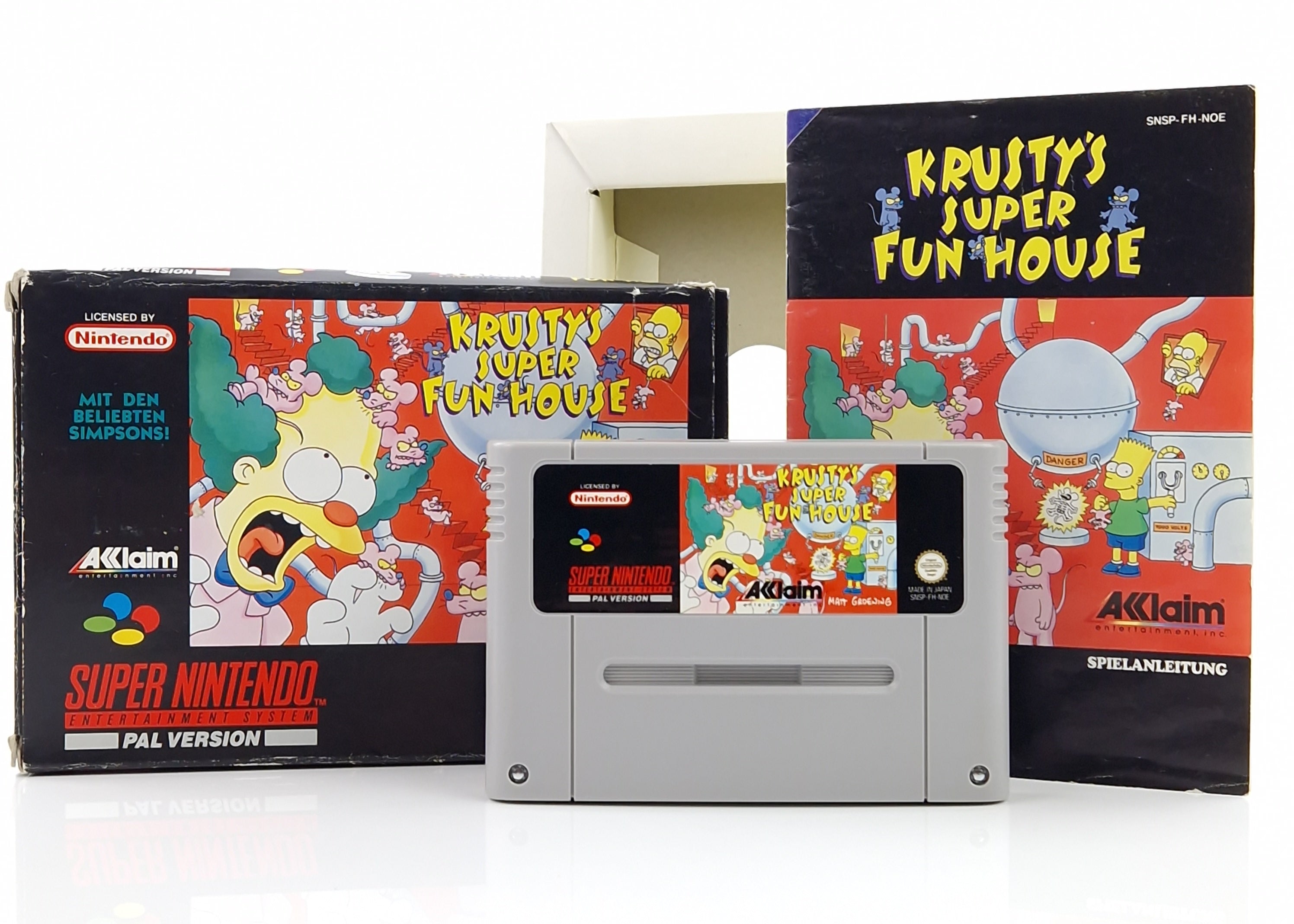 Super Nintendo Spiel – Krustys Super Fun House OVP PAL