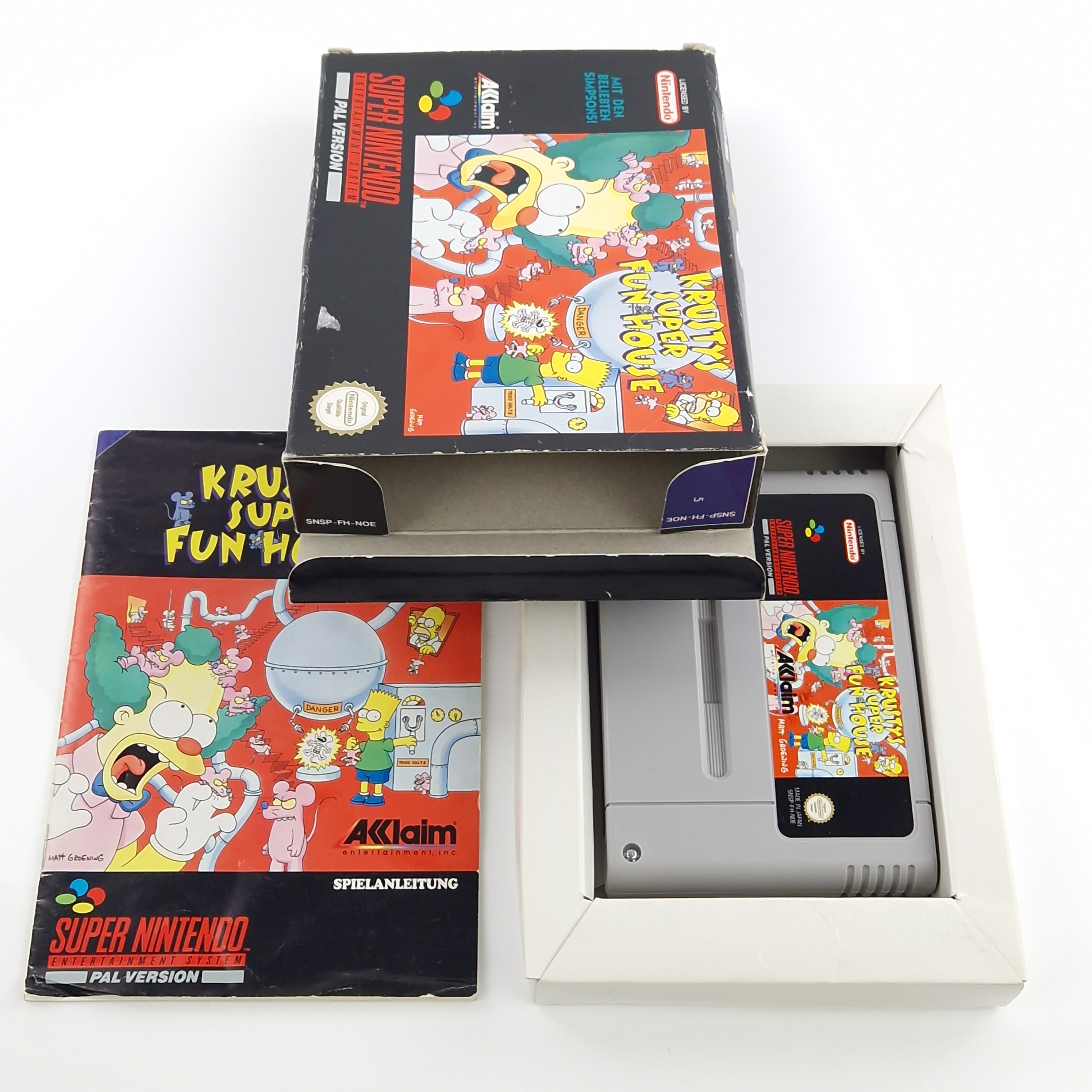 Super Nintendo Spiel – Krustys Super Fun House OVP PAL