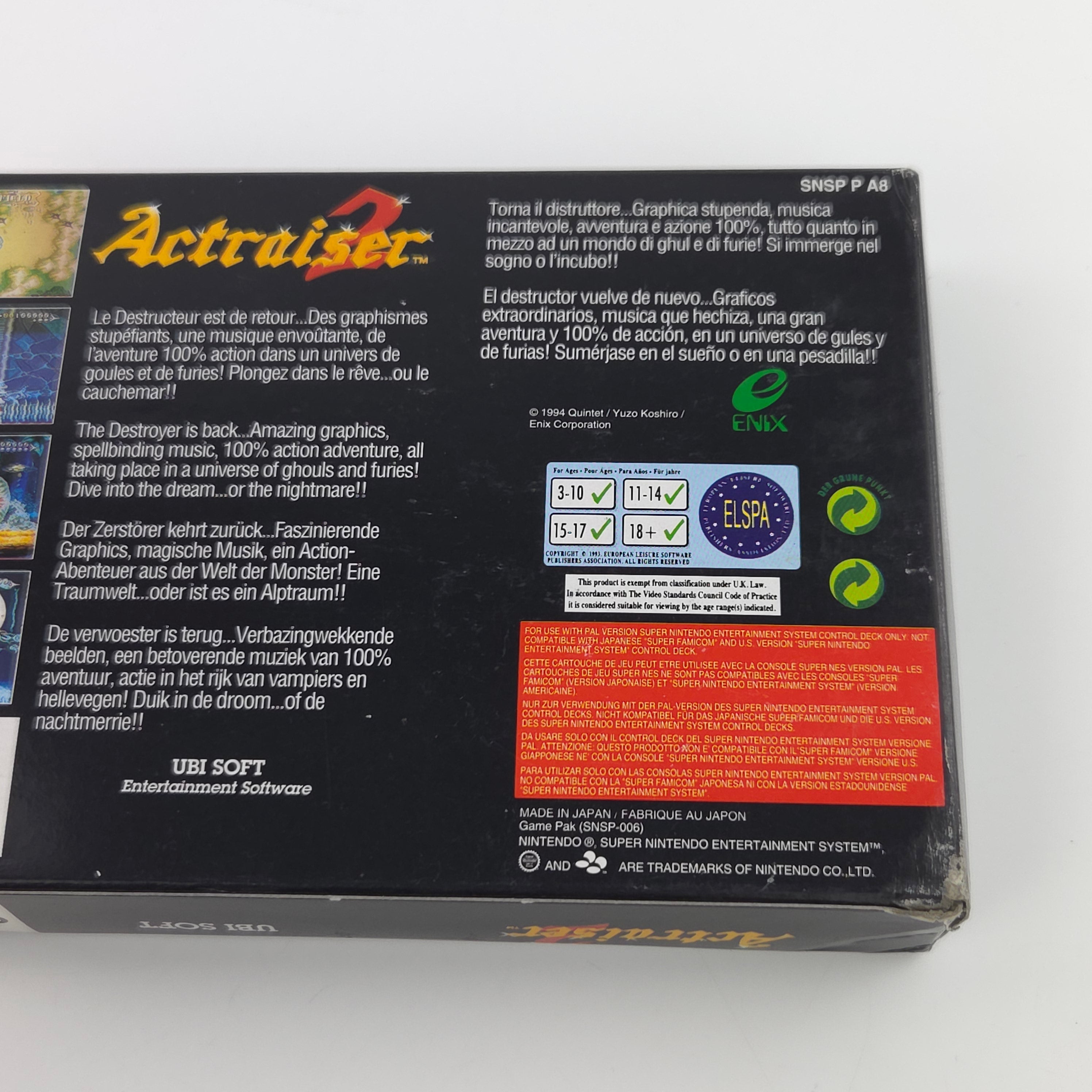 Super Nintendo Spiel – Actraiser 2 SNES OVP PAL EUR