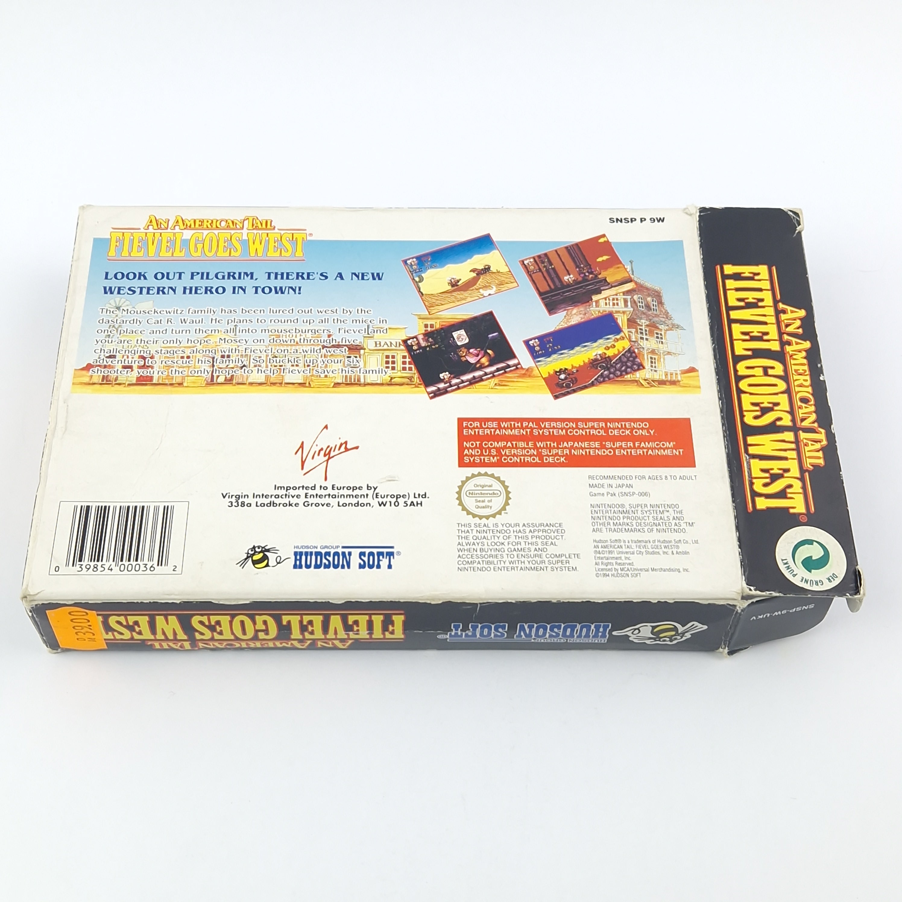 Super Nintendo Spiel – Fievel Goes West Modul OVP
