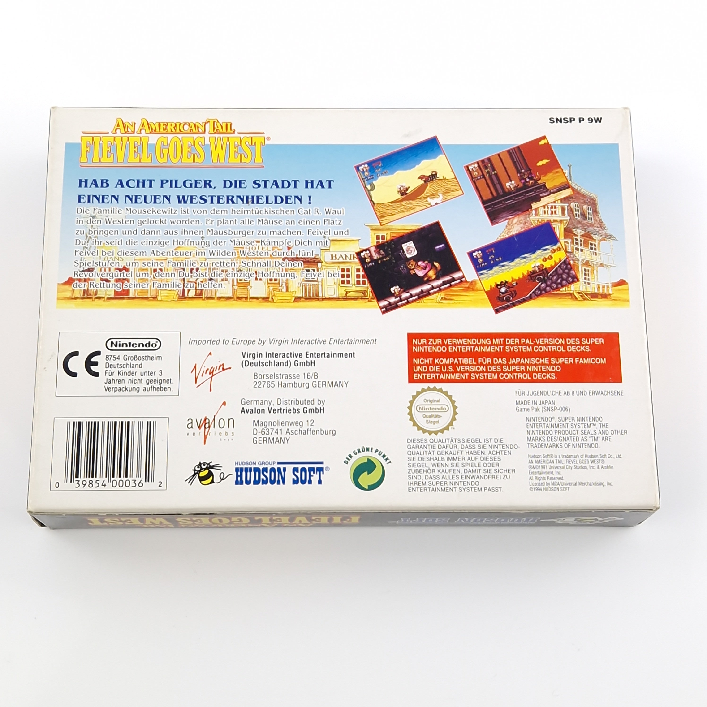 Super Nintendo Spiel – Fievel Goes West OVP PAL SNES